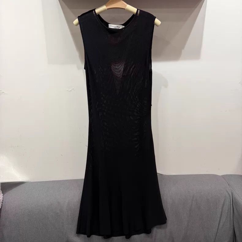 Dior Dior Black mesh sleeveless dress Size S / US 4 / IT 40 - 1 Thumbnail