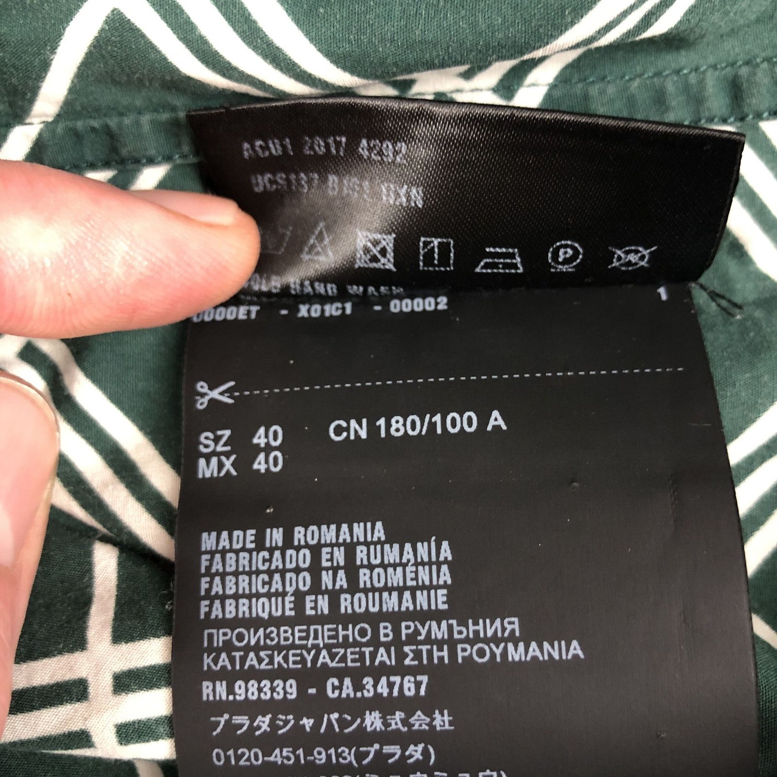 Prada Prada Shirt 2017 Striped Green Summer Size US M / EU 48-50 / 2 - 11 Thumbnail