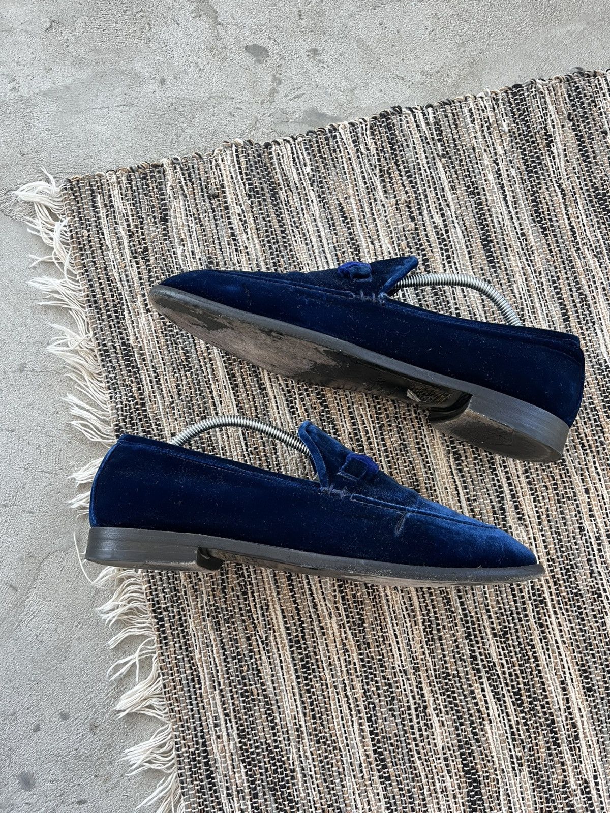 Jimmy Choo Jimmy Choo Loafers Slip-ons Velvet Blue Luxury Y2K Designer Size US 9 / EU 42 - 4 Thumbnail