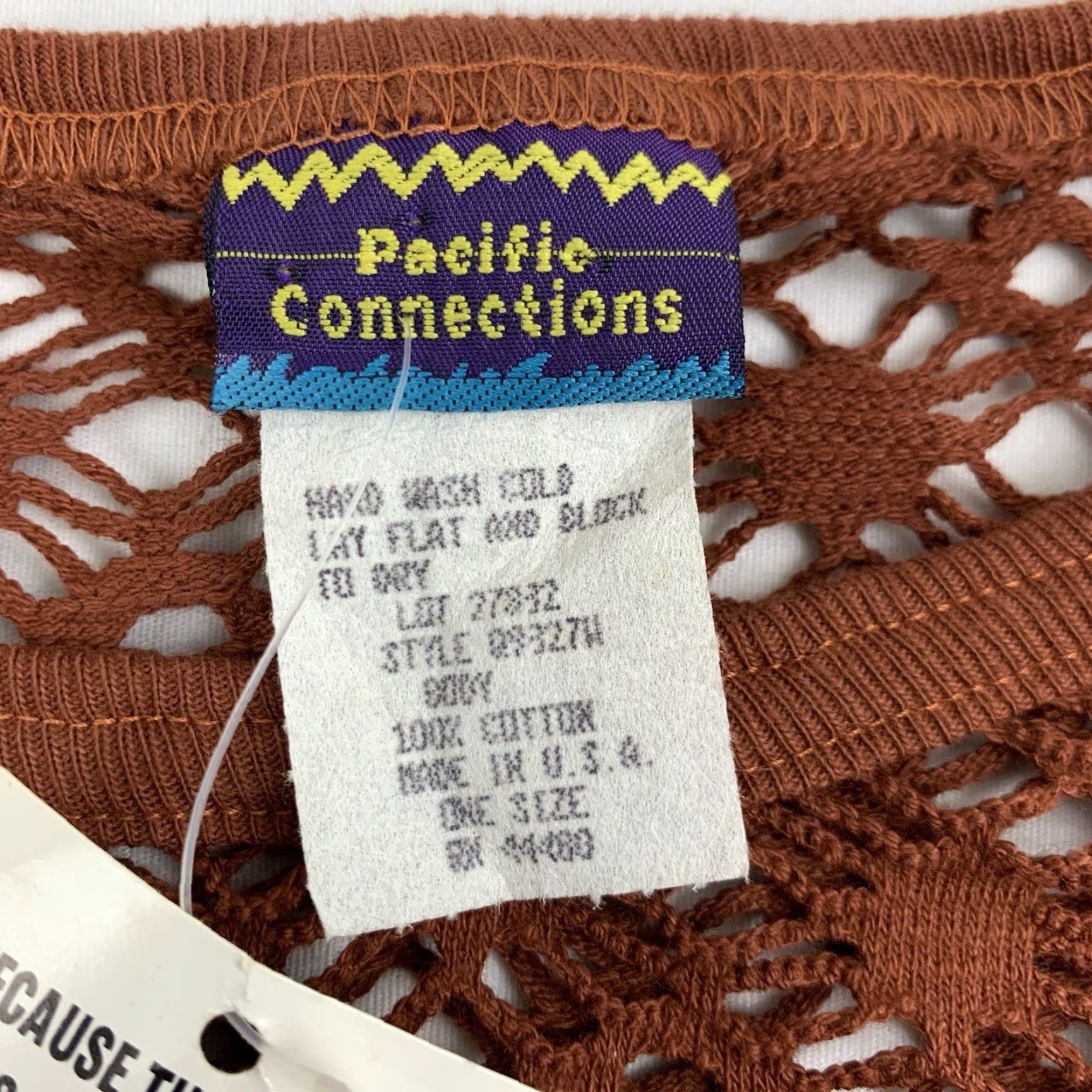 Vintage Vintage Pacific Connections Bathing Suit Cover Shirt Womens OSFM Brown 90s Beach Shirt Womens Brown 90s Pacific Connections Cover Up OSFM Vintage Size ONE SIZE - 4 Thumbnail