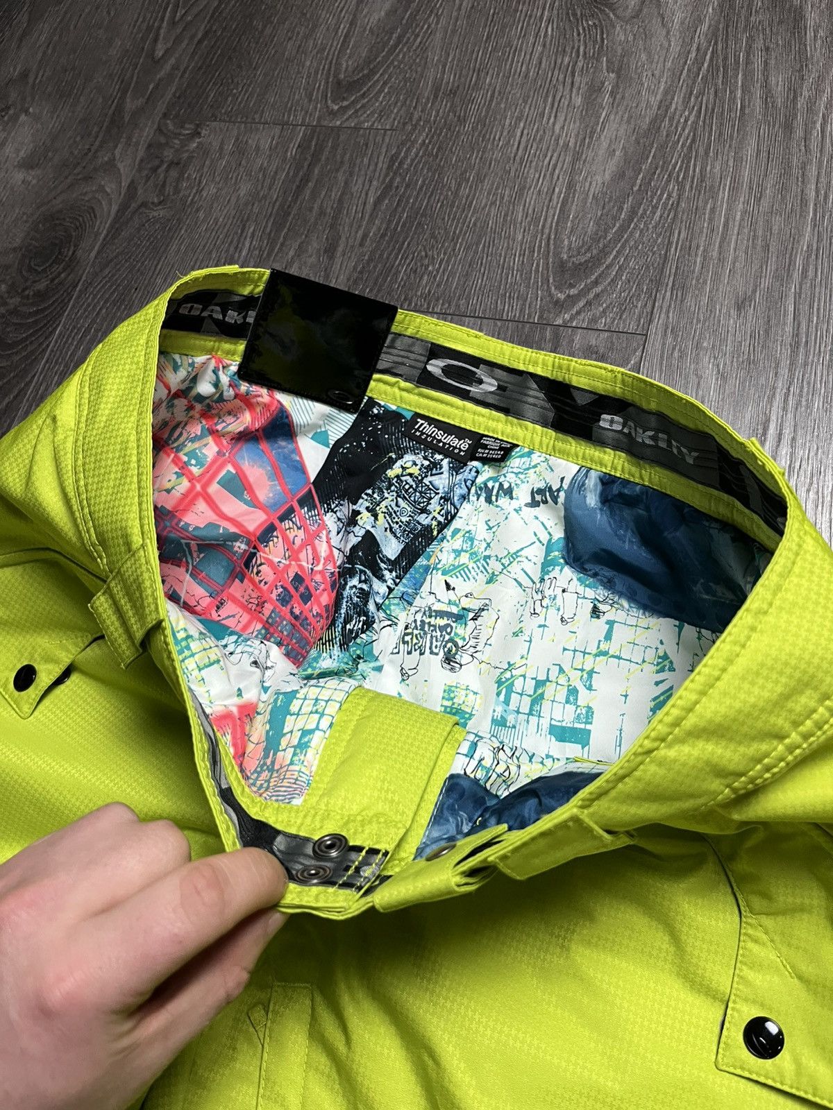 Oakley Oakley Vintage Techwear Ski Pants Neon Lime Green Cyber Y2K Size US 34 / EU 50 - 6 Thumbnail
