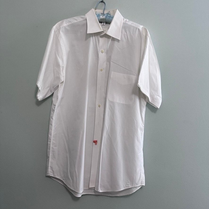 Paul Fredrick Paul Fredrick white short sleeve button down size 17 Size US XL / EU 56 / 4 - 2 Thumbnail