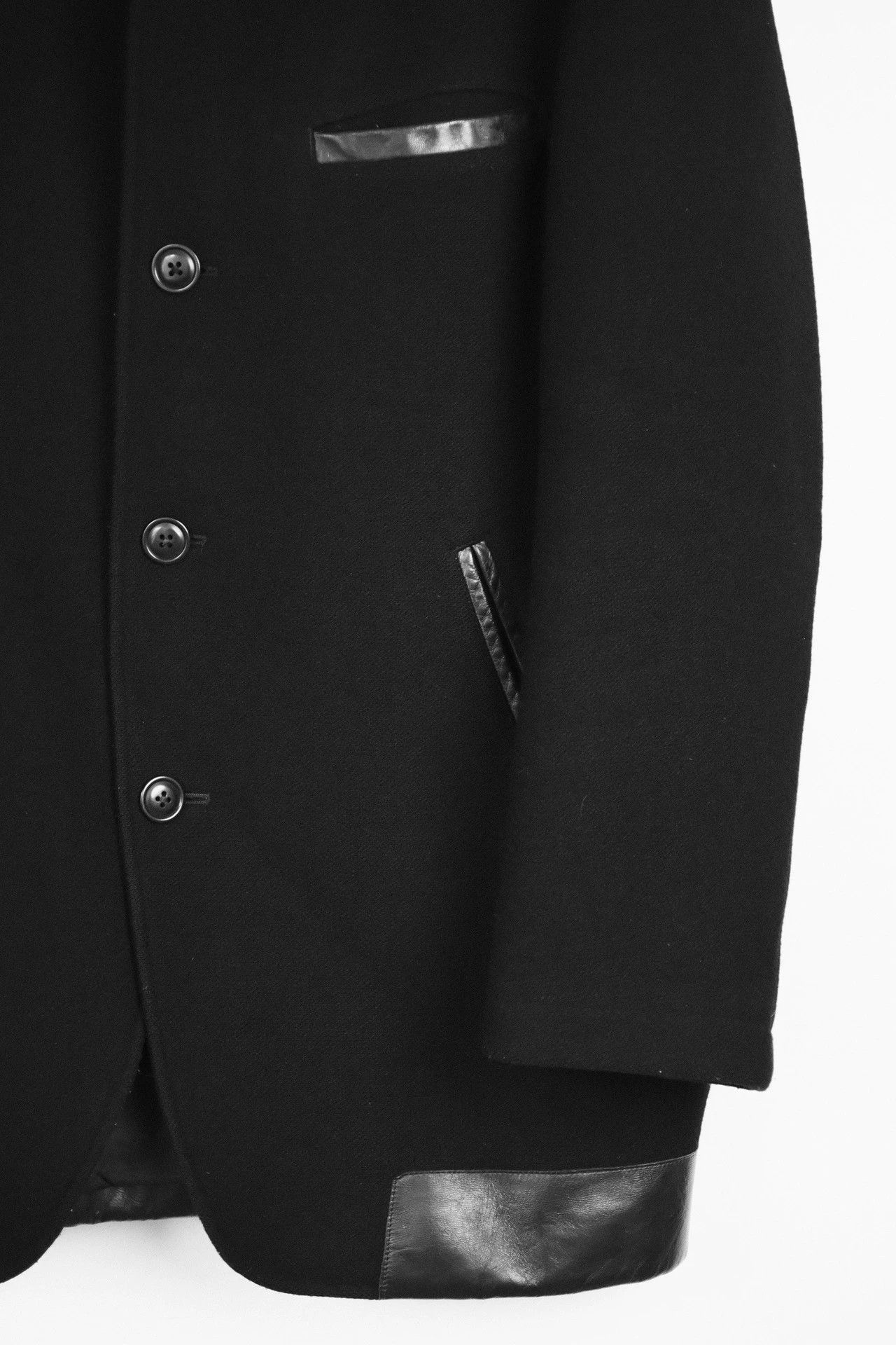 Yohji Yamamoto Yohji Yamamoto 20AW Vintage Leather Panel Hooded Jacket Size US M / EU 48-50 / 2 - 6 Thumbnail