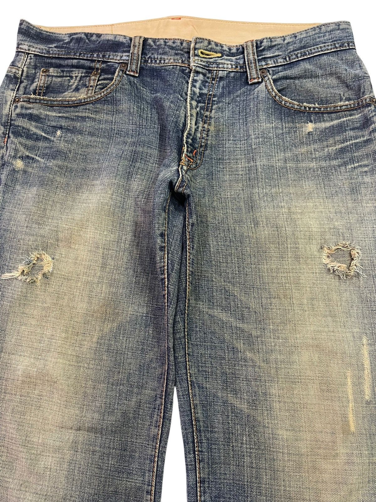Hysteric Glamour Vintage Japanese Brand Mud Wash Distress Style Baggy Jeans Size US 36 / EU 52 - 3 Thumbnail