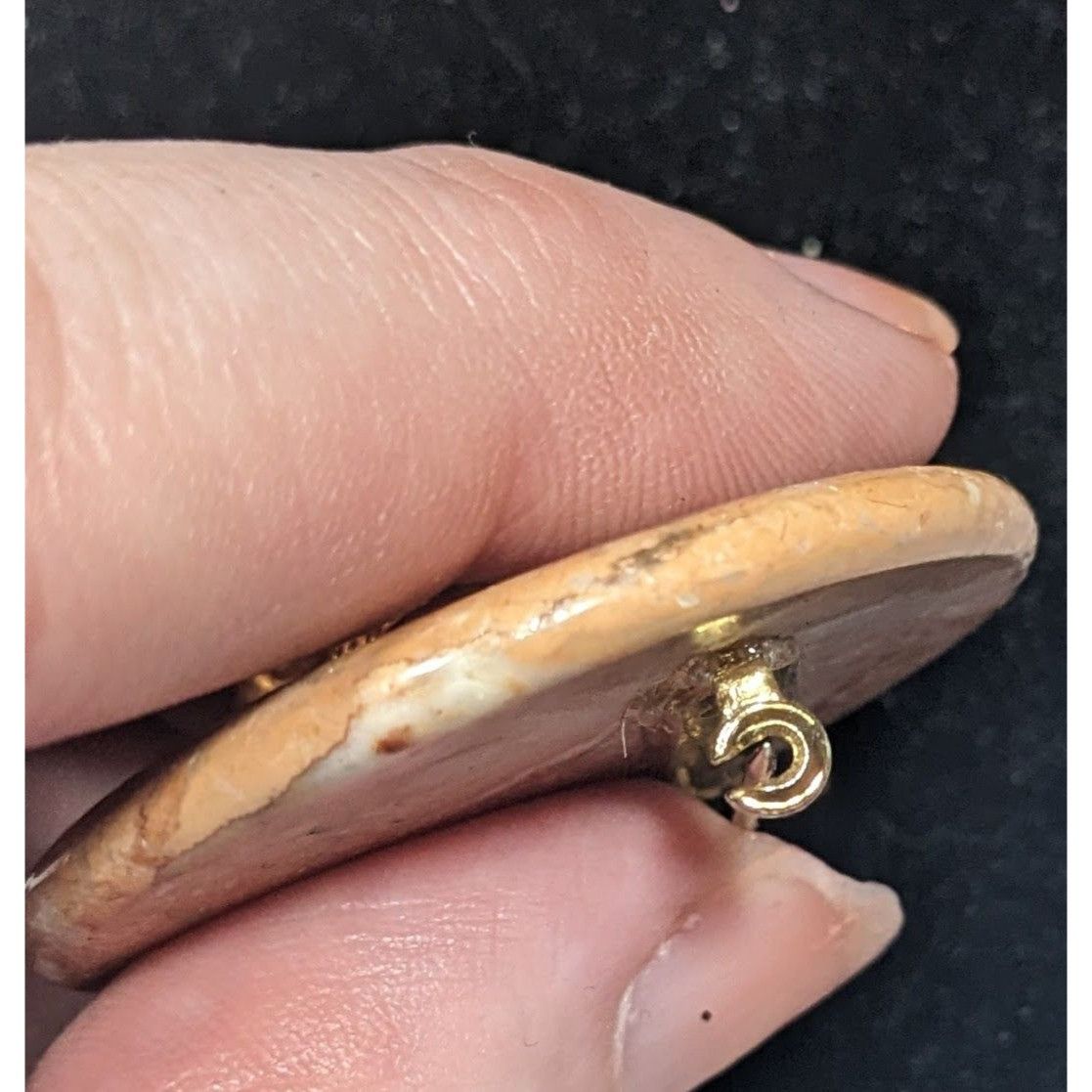 Other Vintage Stone With Gold Tone Lion Head Brooch Size ONE SIZE - 5 Thumbnail