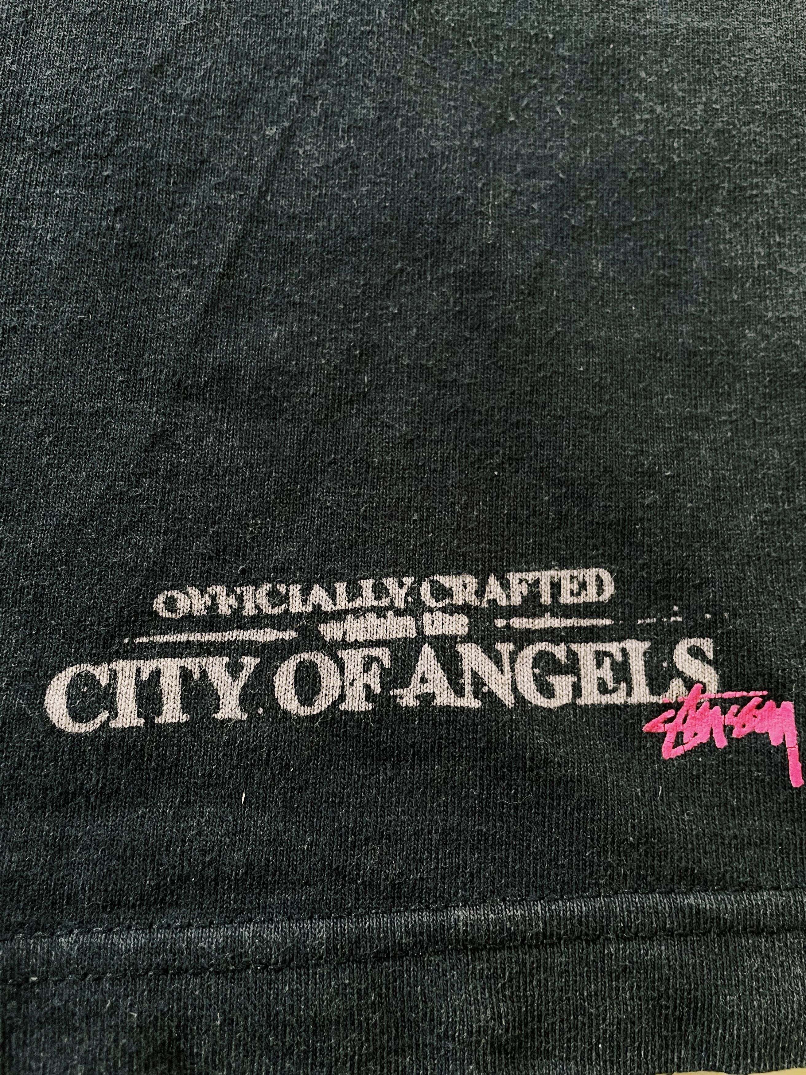 Stussy × Vintage Vintage Y2K Stussy City of Angels Skull T-shirt Navy Size US M / EU 48-50 / 2 - 4 Thumbnail