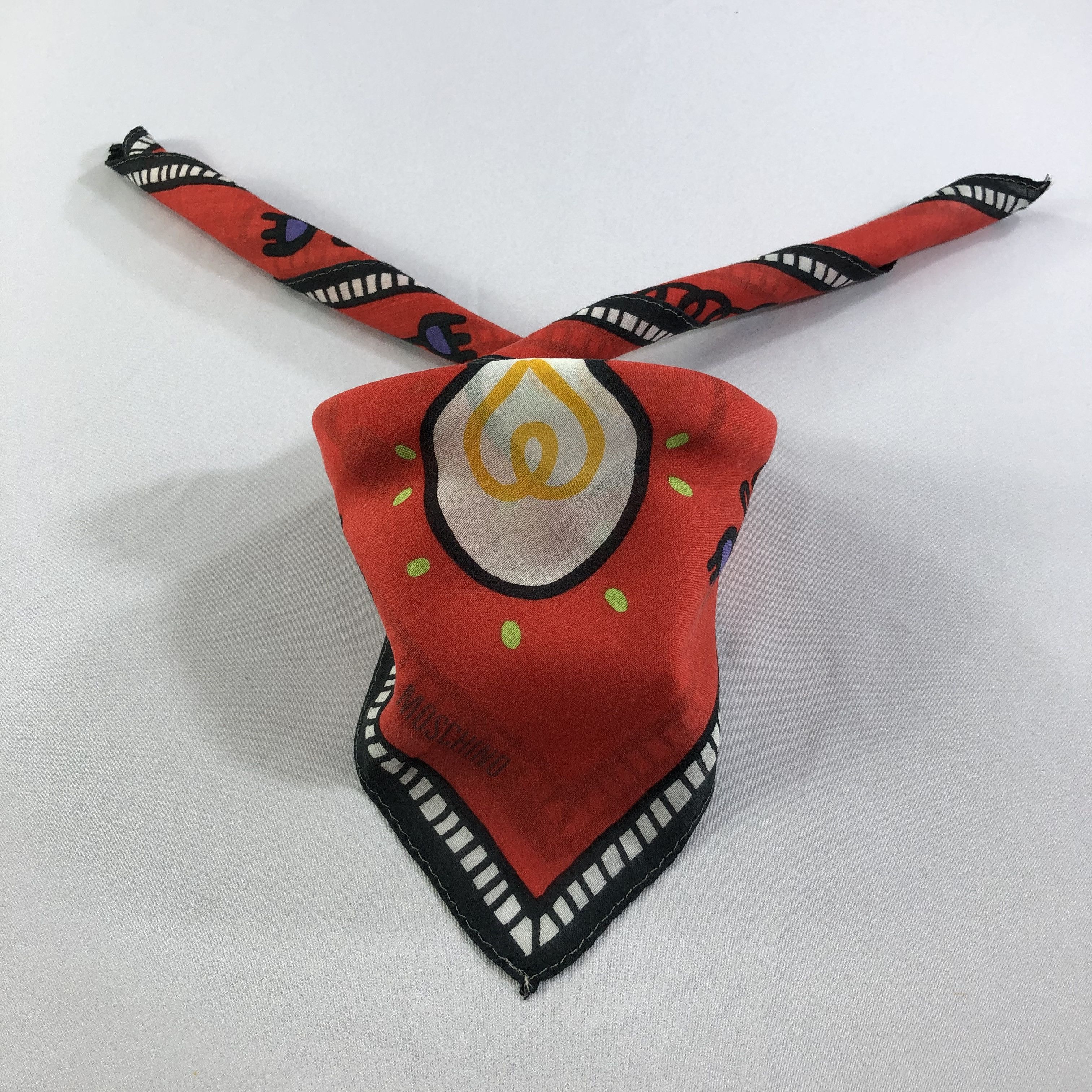 Moschino Moschino Light Bulbs Handkerchief Neckerchief Bandana H1907 Size ONE SIZE - 2 Thumbnail