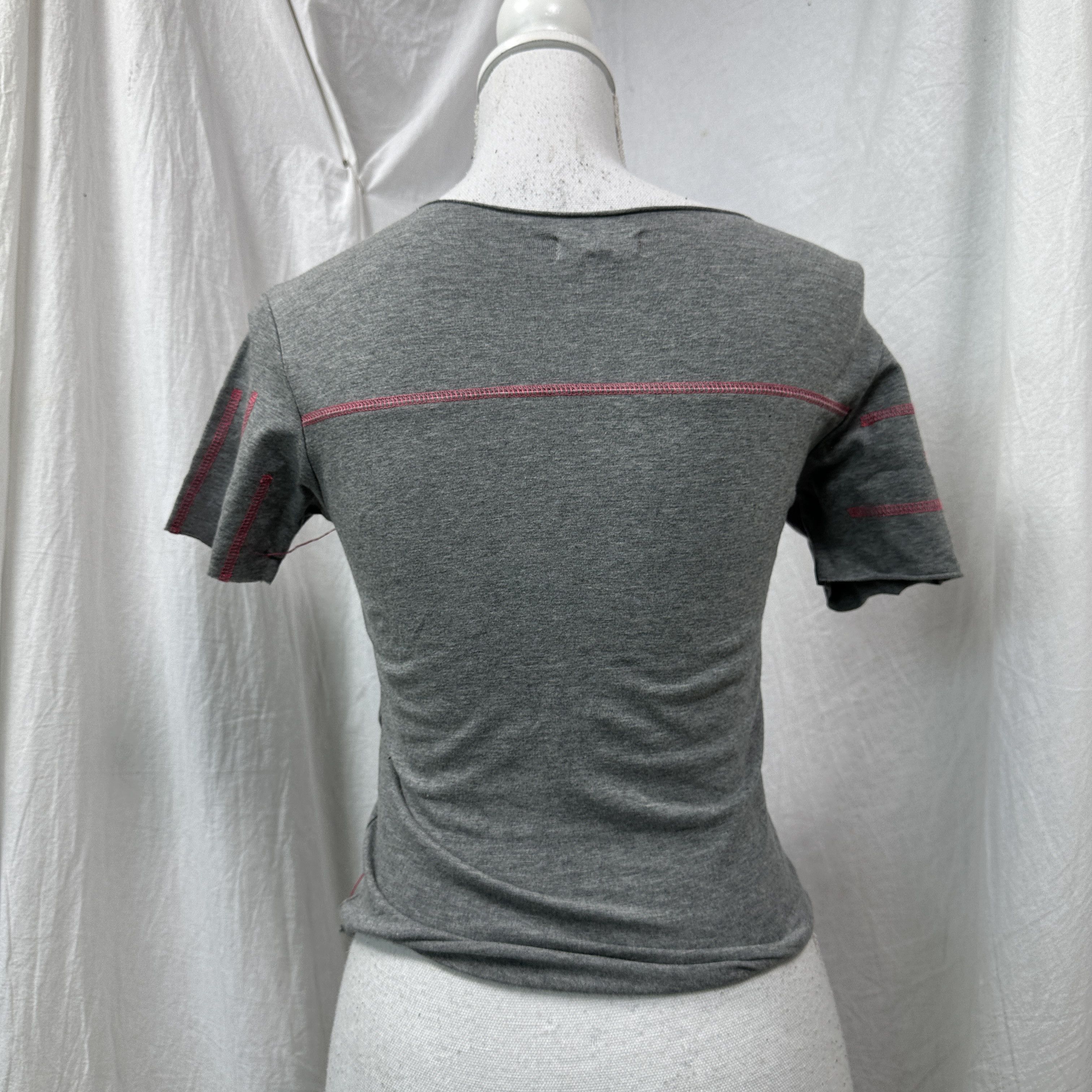 Pepe Jeans Vintage Avant Garde Distressed Patchwork Printed Top Y2K Size S / US 4 / IT 40 - 7 Thumbnail