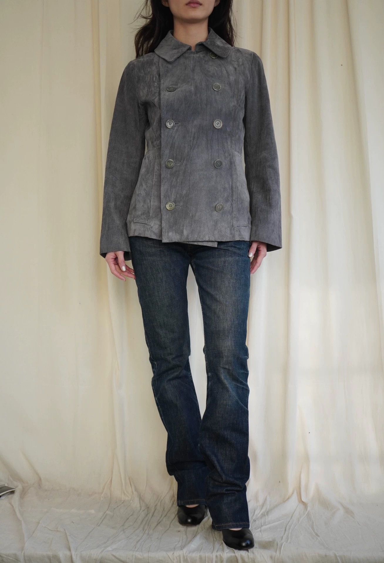 Y's Y'S YohjiYamamoto 00s Gray Pleated Pigskin Jacket Size S / US 4 / IT 40 - 4 Thumbnail