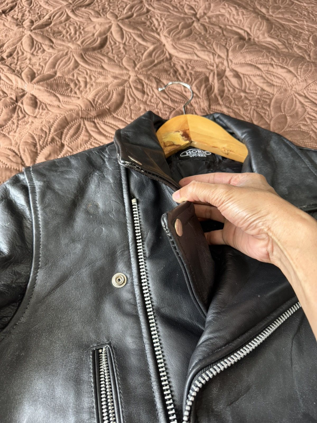 If Six Was Nine HORN WORK TYPE DOUBLE RIDERS JACKET BLACK Size US S / EU 44-46 / 1 - 9 Thumbnail