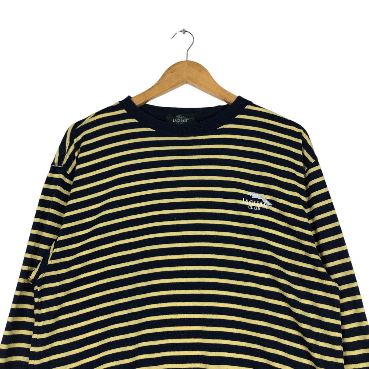 Japanese Brand × Vintage Vintage Jaguar Club Stripe Sweatshirt 90s Wear Medium #A2 Size US M / EU 48-50 / 2 - 2 Thumbnail