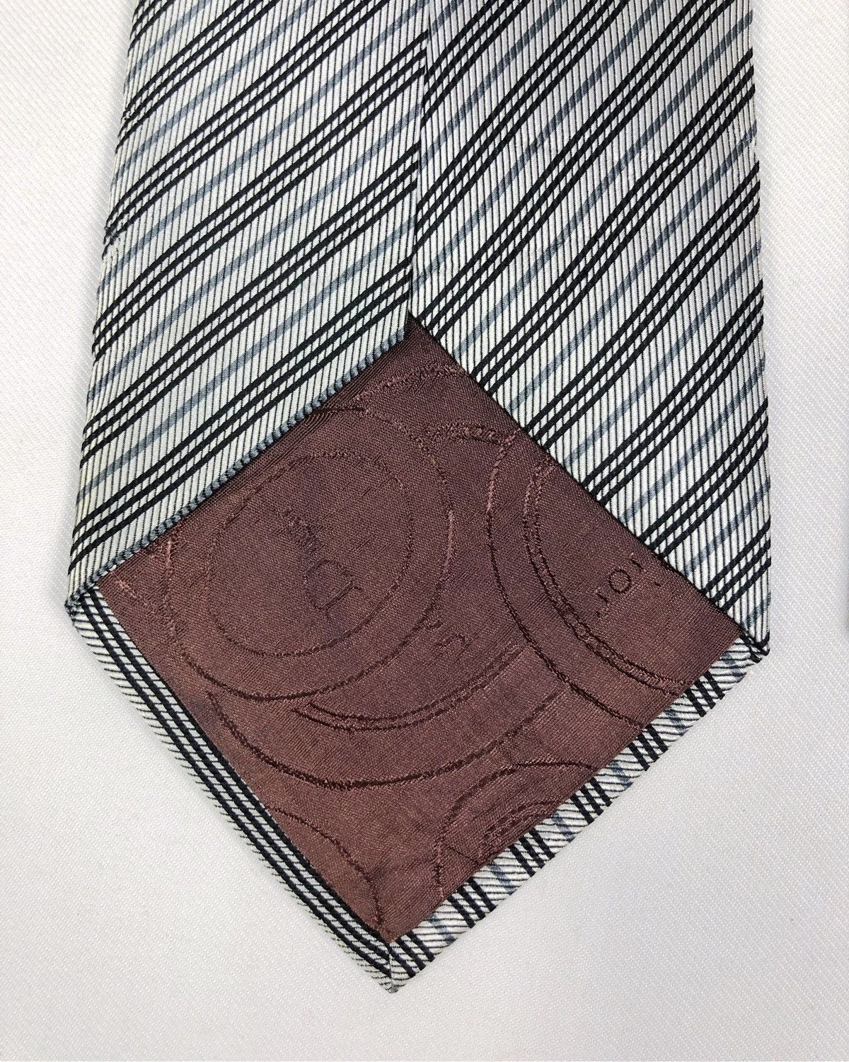 Christian Dior Monsieur Rare Vintage Christian Dior Monsieur Stripes Silk Tie Size ONE SIZE - 5 Thumbnail