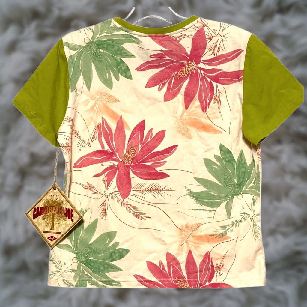 Vintage VINTAGE Caribbean Joe Floral Top Shirt Womens Petite Medium PM Floral Vacation Y2K NWT Size M / US 6-8 / IT 42-44 - 1 Thumbnail