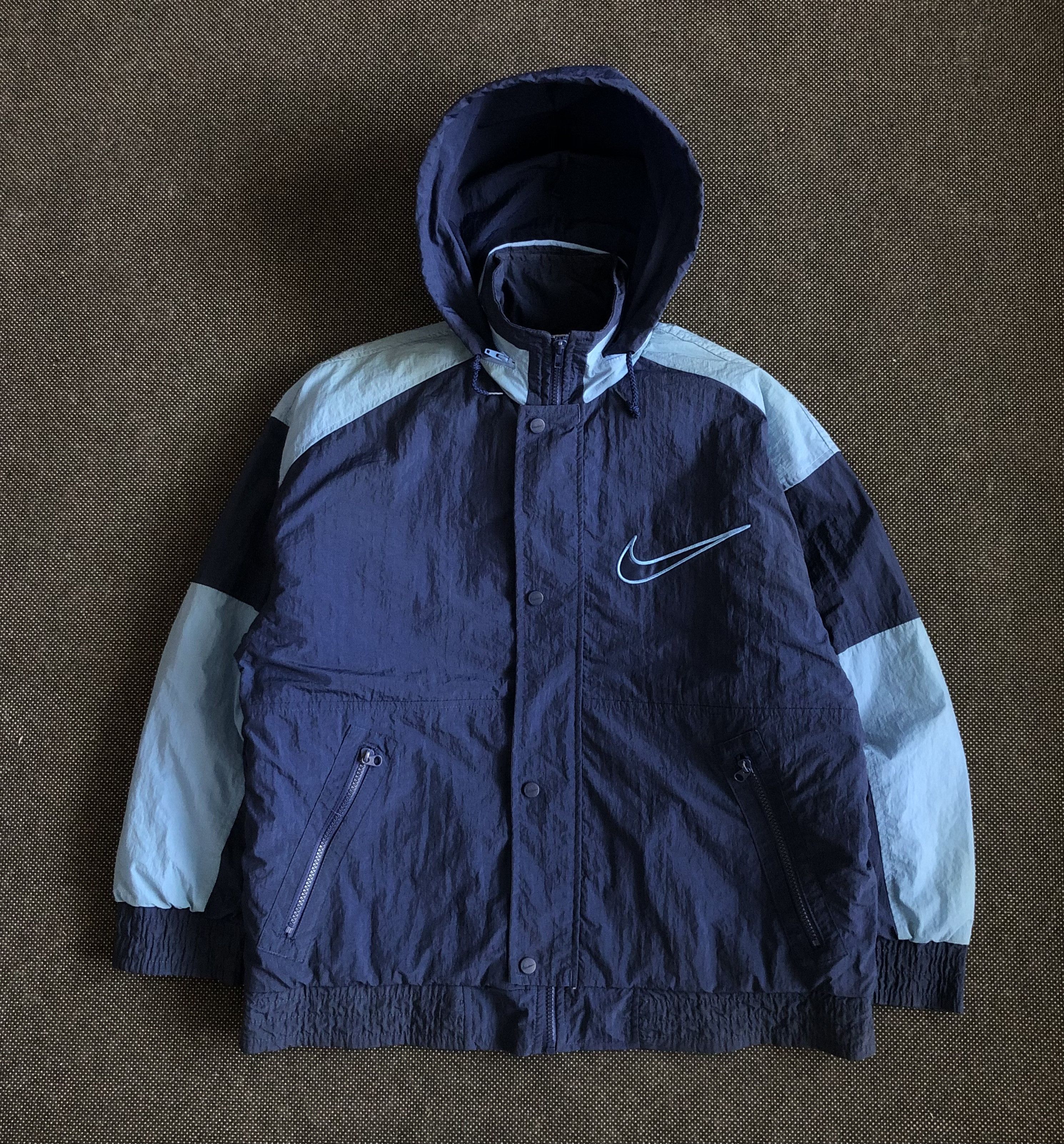 Nike × Vintage RARE🔥90’S NIKE BASKETBALL OVERSIZED HOODED JACKET Size US L / EU 52-54 / 3 - 2 Thumbnail
