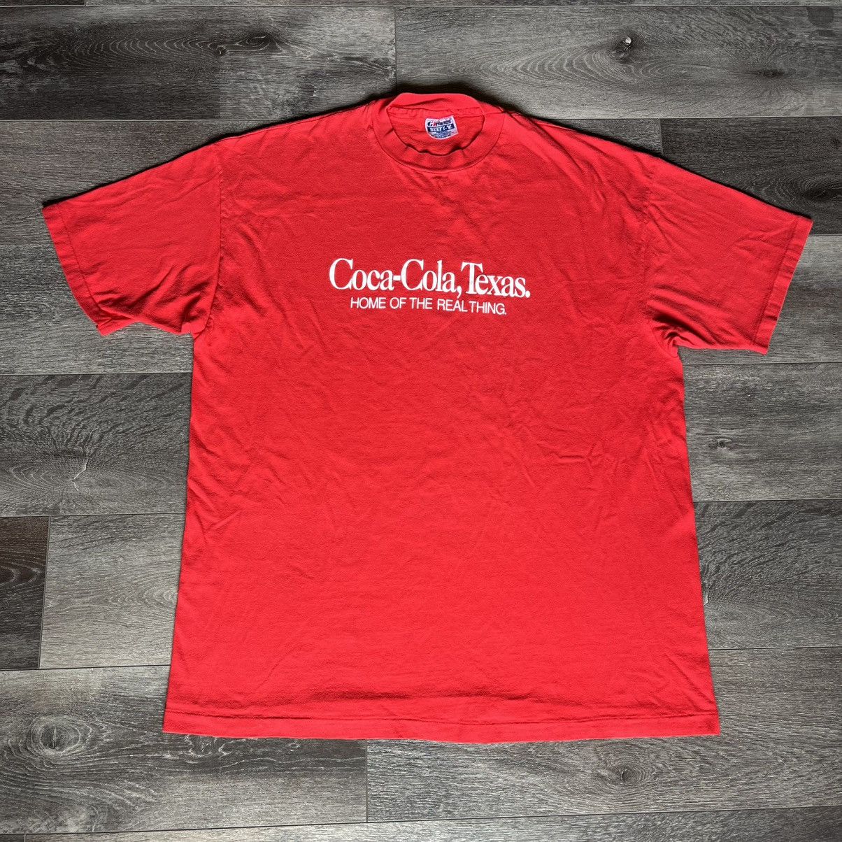 Coca Cola × Vintage Vintage 90s Coca Cola Coke Texas Home of the Real Thing Tee Size US XL / EU 56 / 4 - 2 Thumbnail