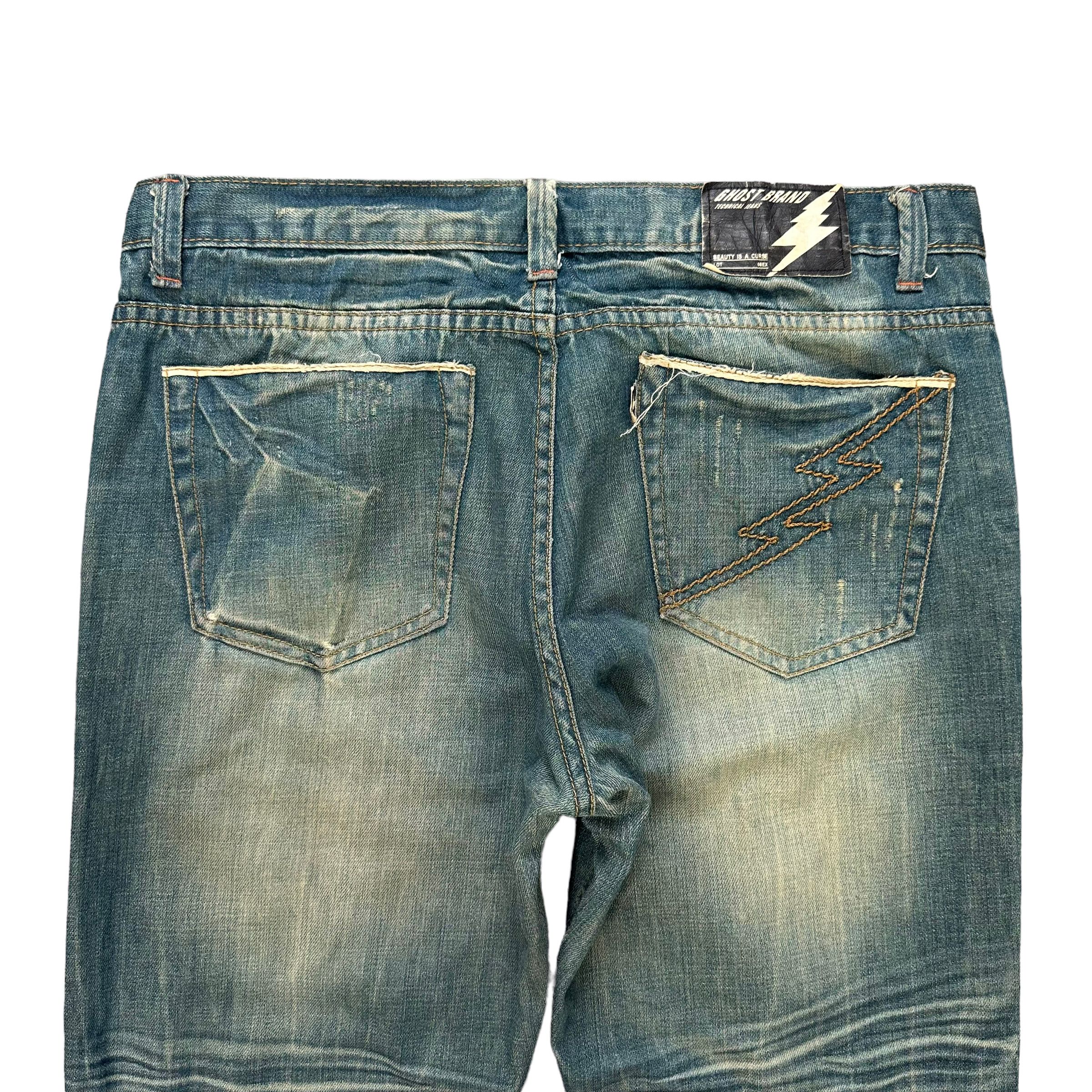 Japanese Brand GHOST BRAND TECHNICAL JEANS RUSTY DENIM PANT #7799-176 Size US 34 / EU 50 - 12 Thumbnail