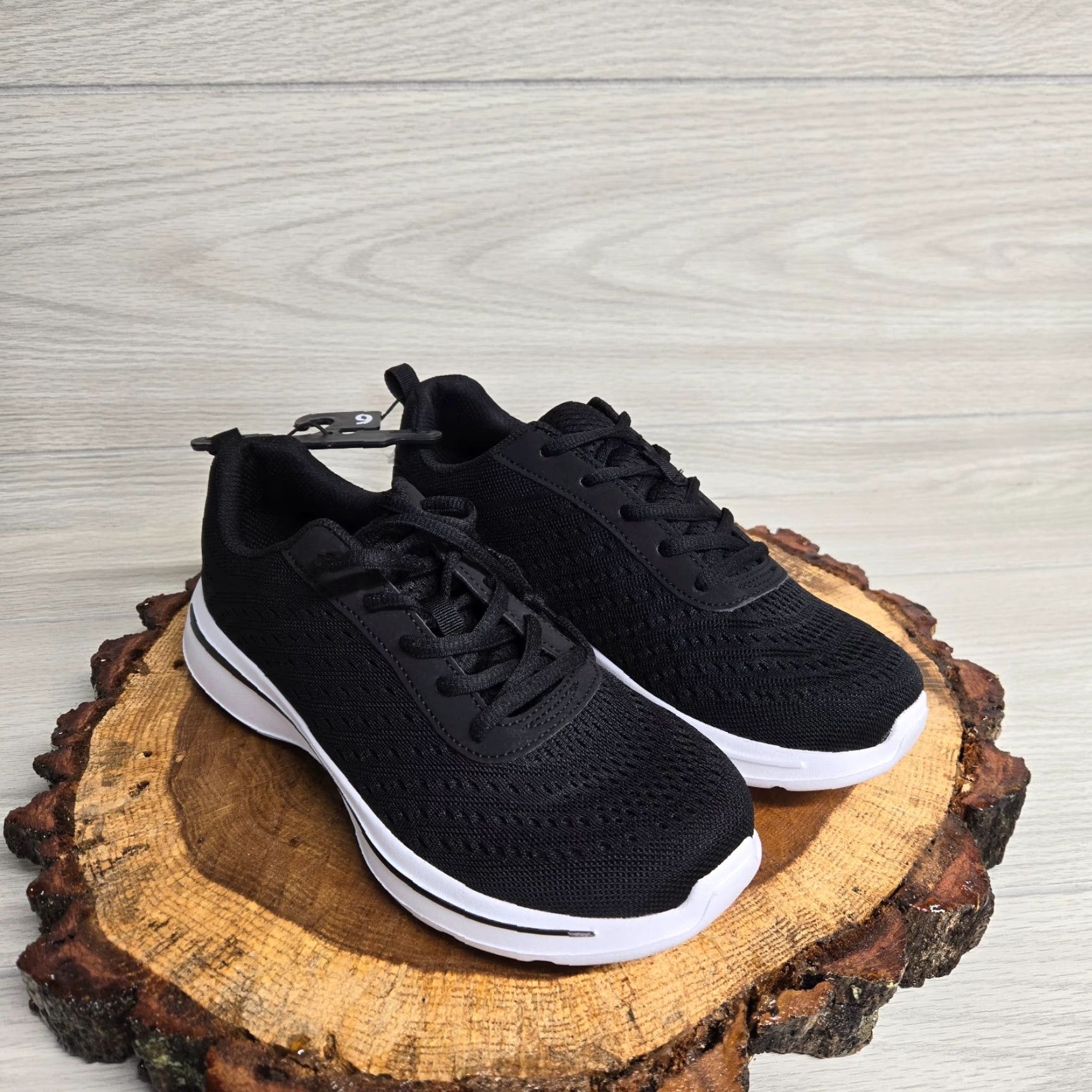 Athletic Works Athletic Works Sneaker Black Lifestyle Jogger Shoes Adult Women 9 Women Shoes Running Walking Black 9 Mens Girls Size 30" / US 8 / IT 44 - 2 Thumbnail