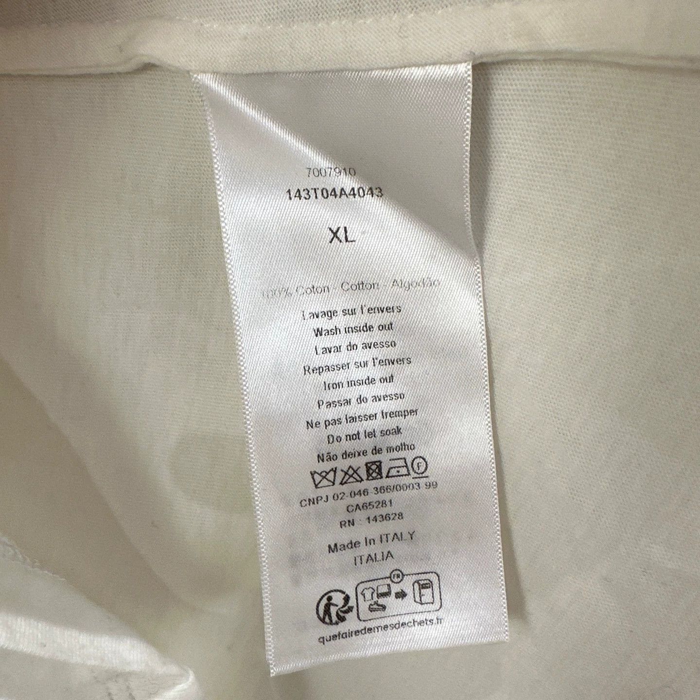 Christian Dior Monsieur Dior may414 Classic Slogan Letter Cotton XL SS Size XL / US 12-14 / IT 48-50 - 4 Thumbnail