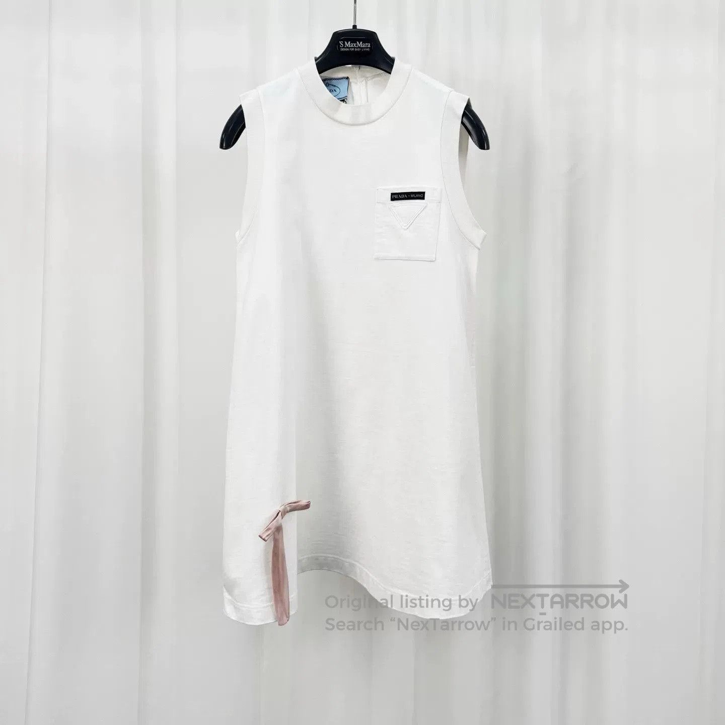 Prada Prada Bow Triangle Logo Sleeveless Dress. Size US M / EU 48-50 / 2 - 1 Thumbnail