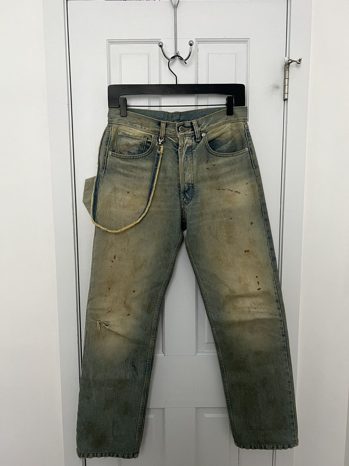 Maison Margiela SS22 Dirty Wash Denim w/ Detached Pocket Pouch | Grailed