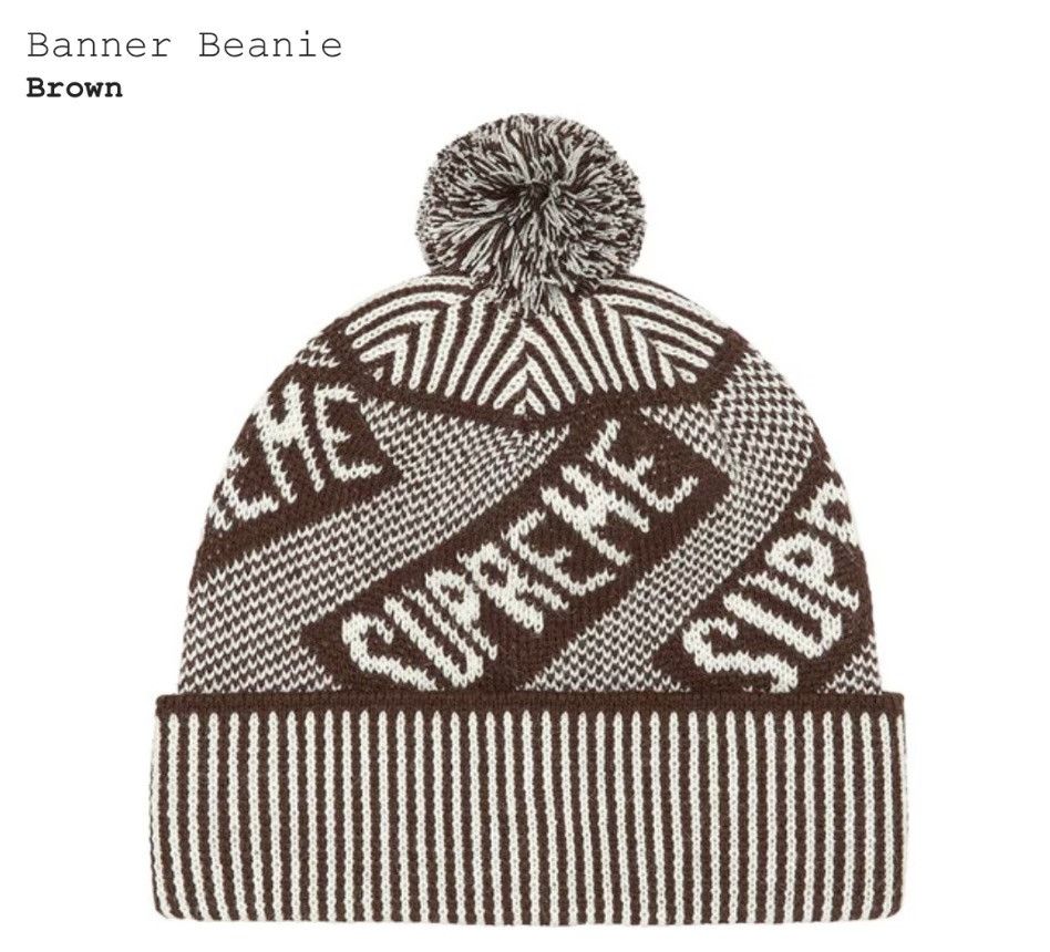 Supreme Supreme Banner Beanie Size ONE SIZE - 1 Thumbnail