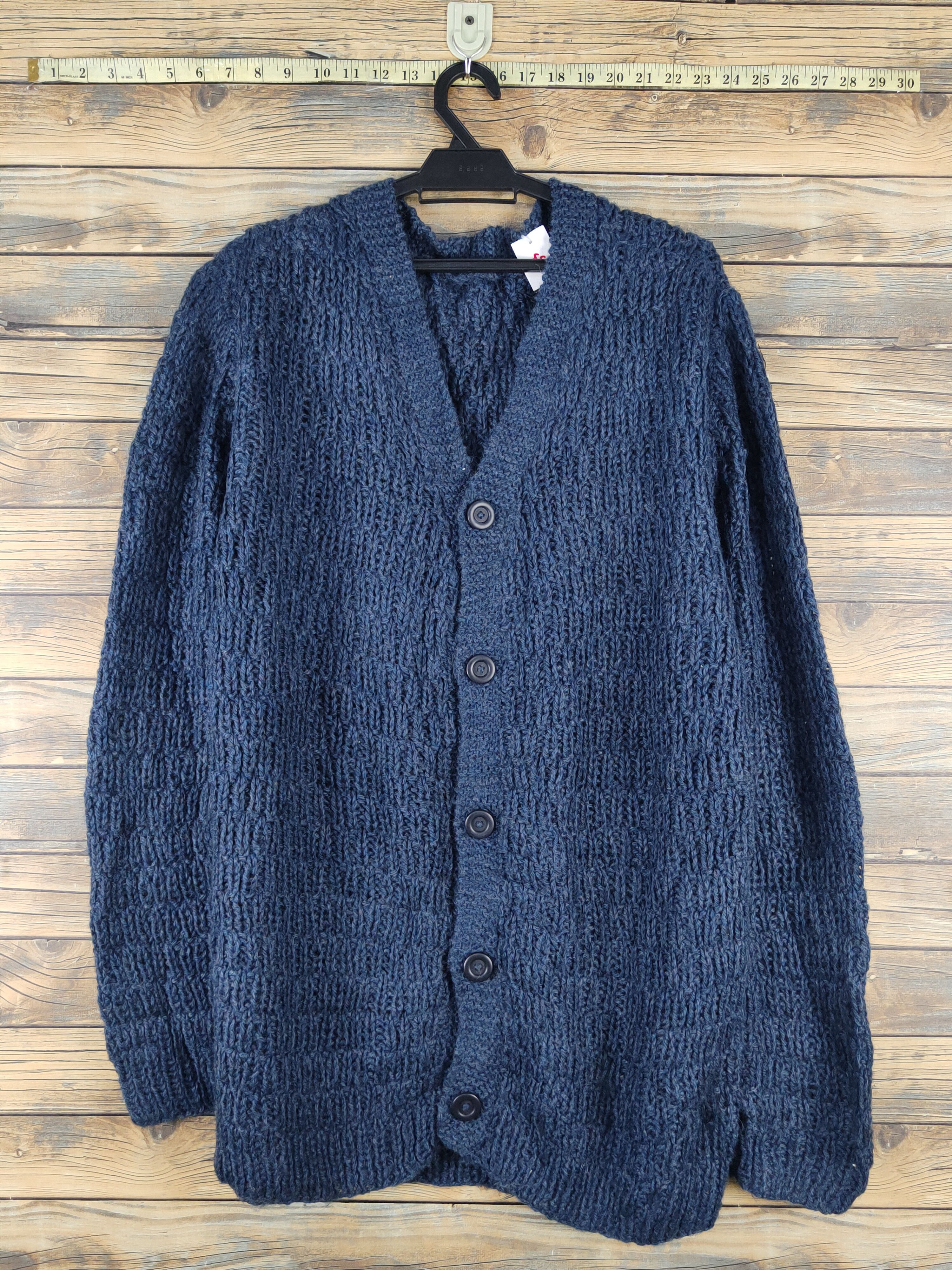 Japanese Brand × Vintage Japanese Brand Navy Knitwear Sweaters #W1253 Size US L / EU 52-54 / 3 - 1 Thumbnail