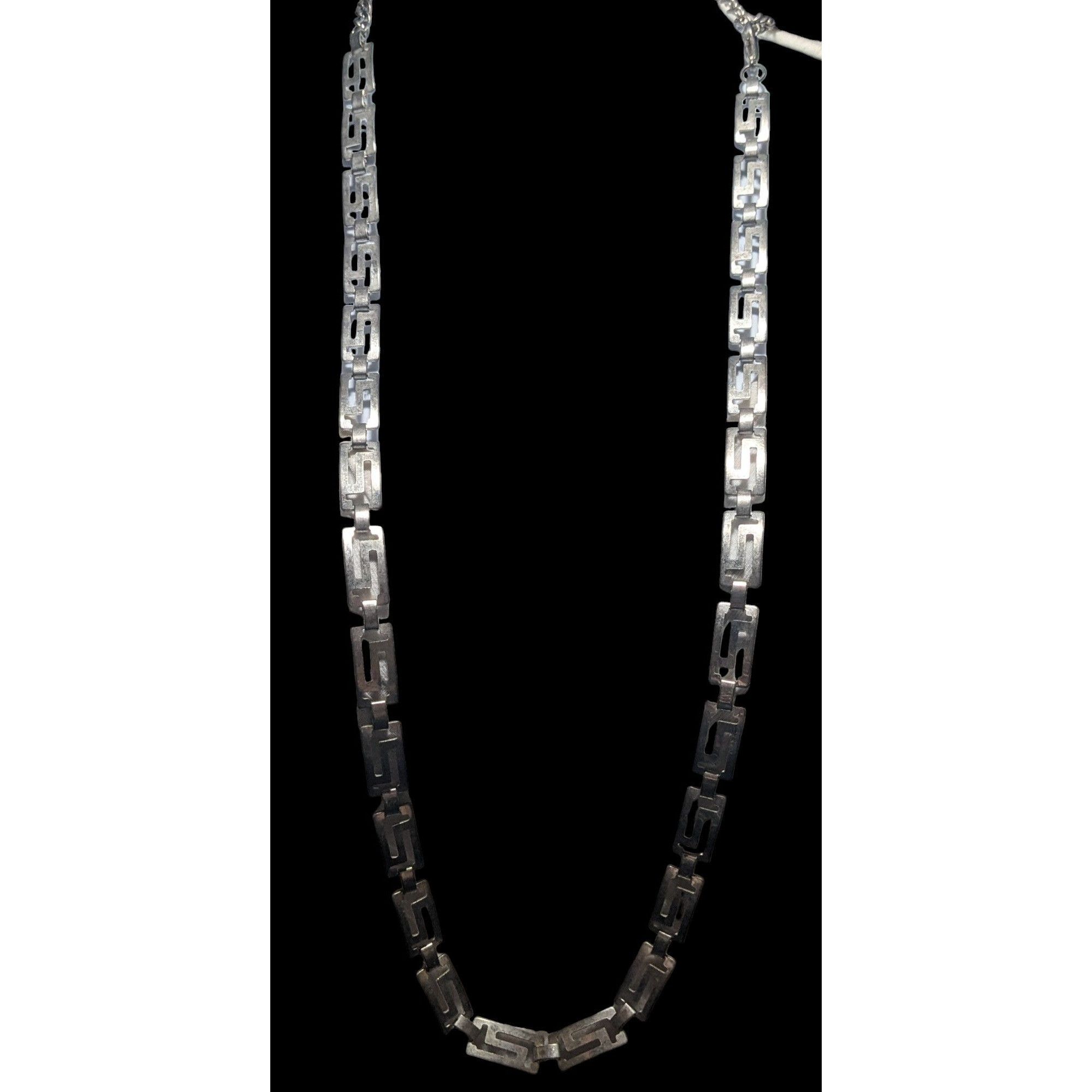 Other Retro Silver Grecian Link Chain Necklace Size ONE SIZE - 2 Thumbnail