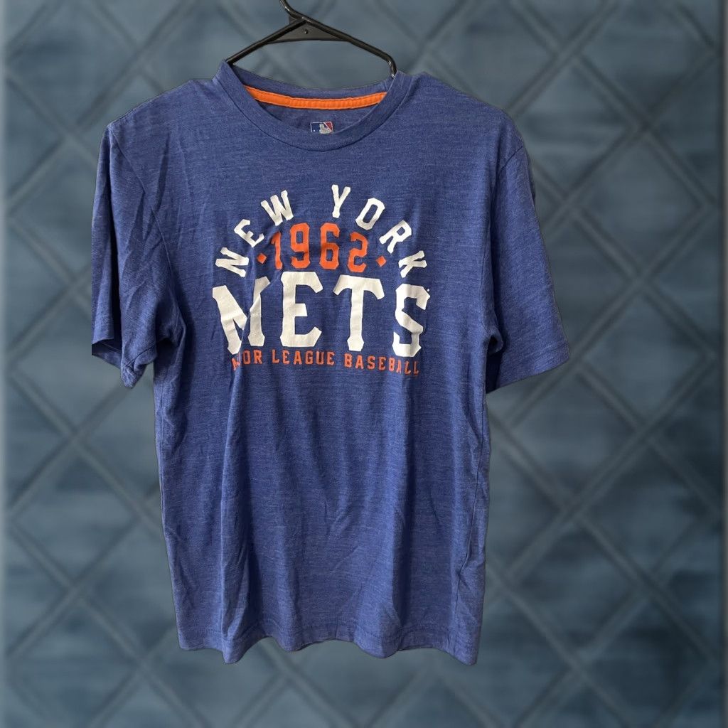 Vintage Majestic Mets T-Shirt Blue Graphic Small Mens Shirt S Blue Mets Graphic Print Baseball Size US S / EU 44-46 / 1 - 1 Thumbnail