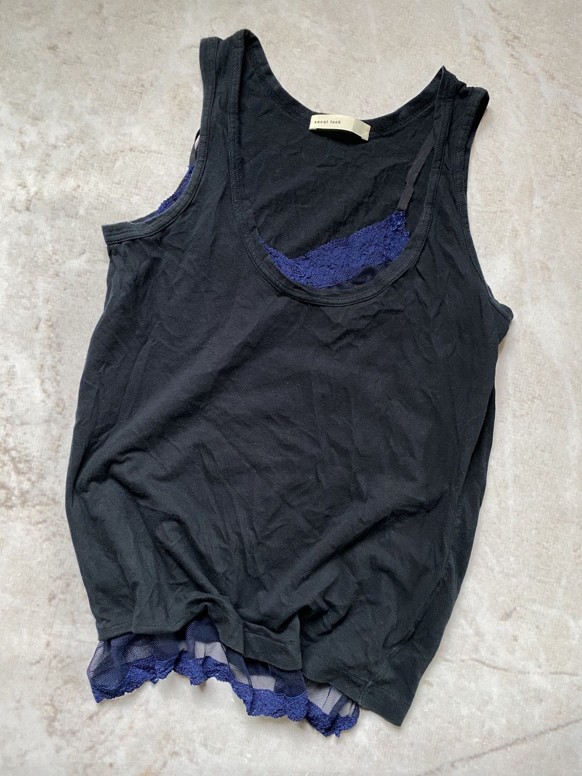 Designer × Japanese Brand × Sacai Sacai Luck Lingerie Collection Rayon Tank Top Size M / US 6-8 / IT 42-44 - 1 Thumbnail