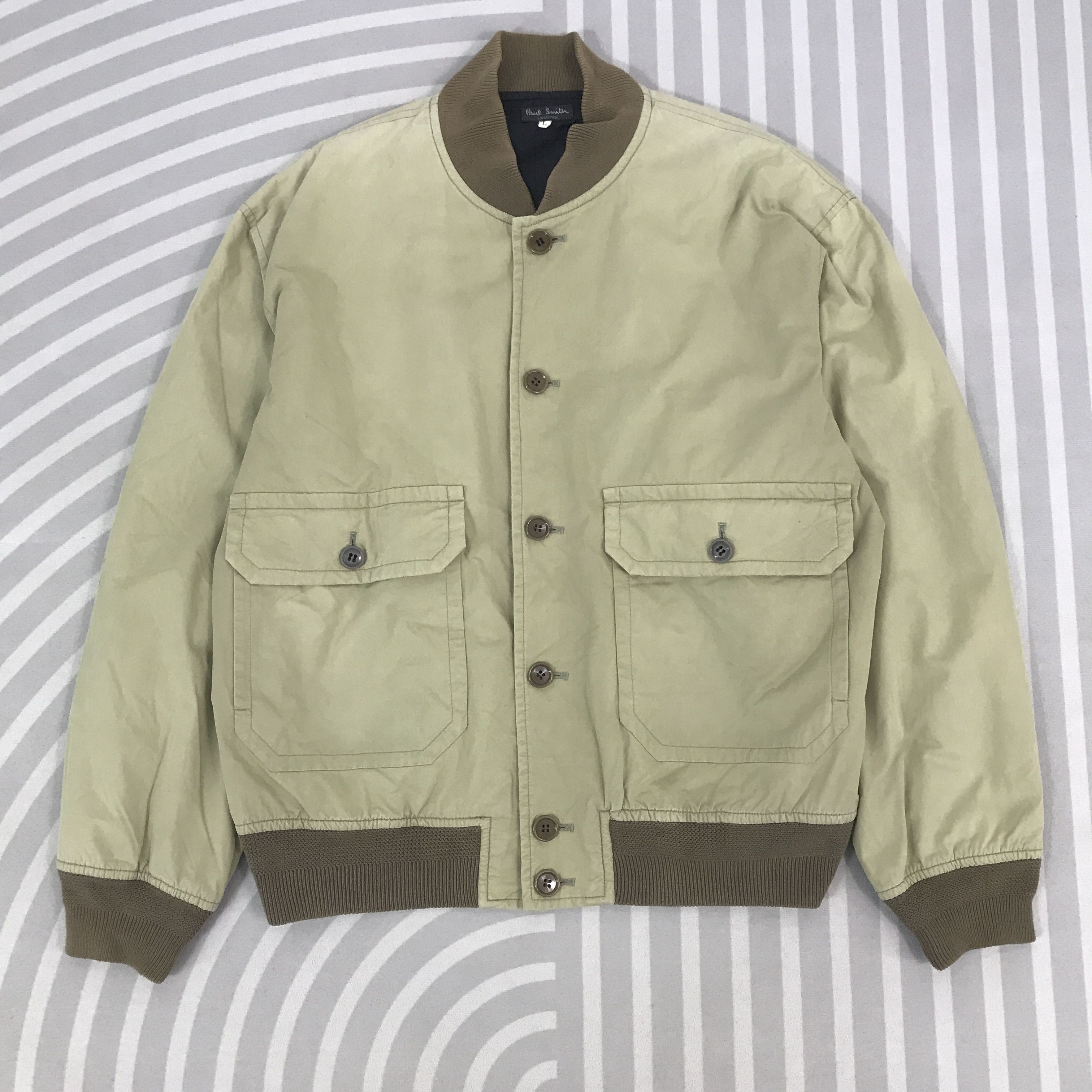 Paul Smith × Vintage Vintage Paul smith Collection Bomber Button Jacket Size US L / EU 52-54 / 3 - 1 Thumbnail