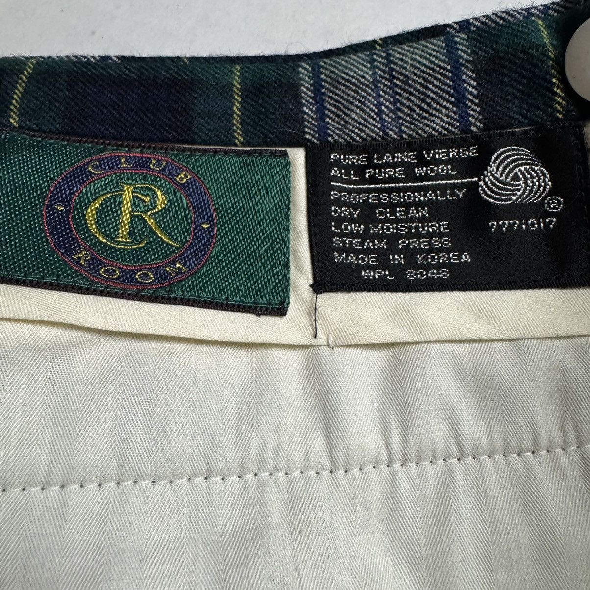 Club Room Vintage CLUB ROOM Worsted Wool Pants In Green Plaid Size US 32 / EU 48 - 11 Thumbnail