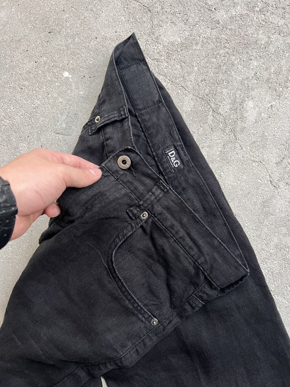 Dolce & Gabbana 90s Vintage Dolce&Gabbana Pants Linen Size US 29 - 7 Thumbnail