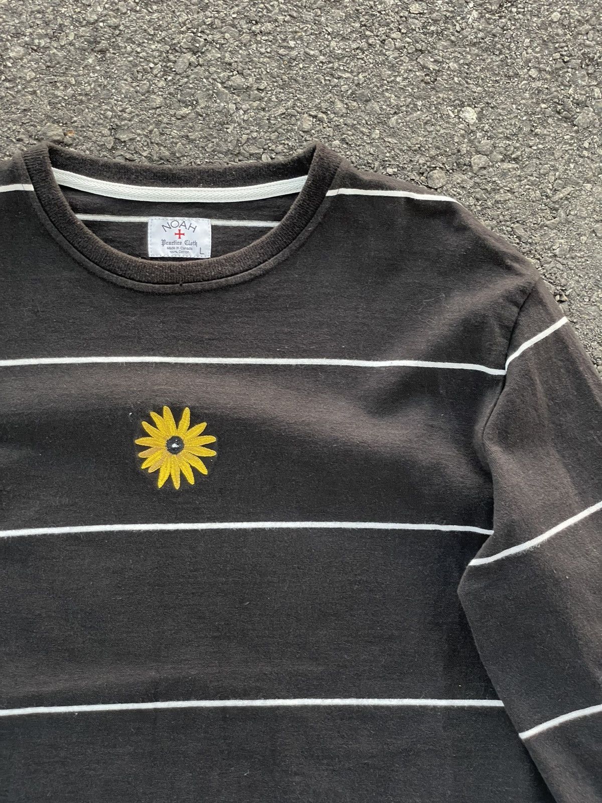 Noah Noah NYC Black Stripe Flower Long Sleeve Size US L / EU 52-54 / 3 - 4 Thumbnail