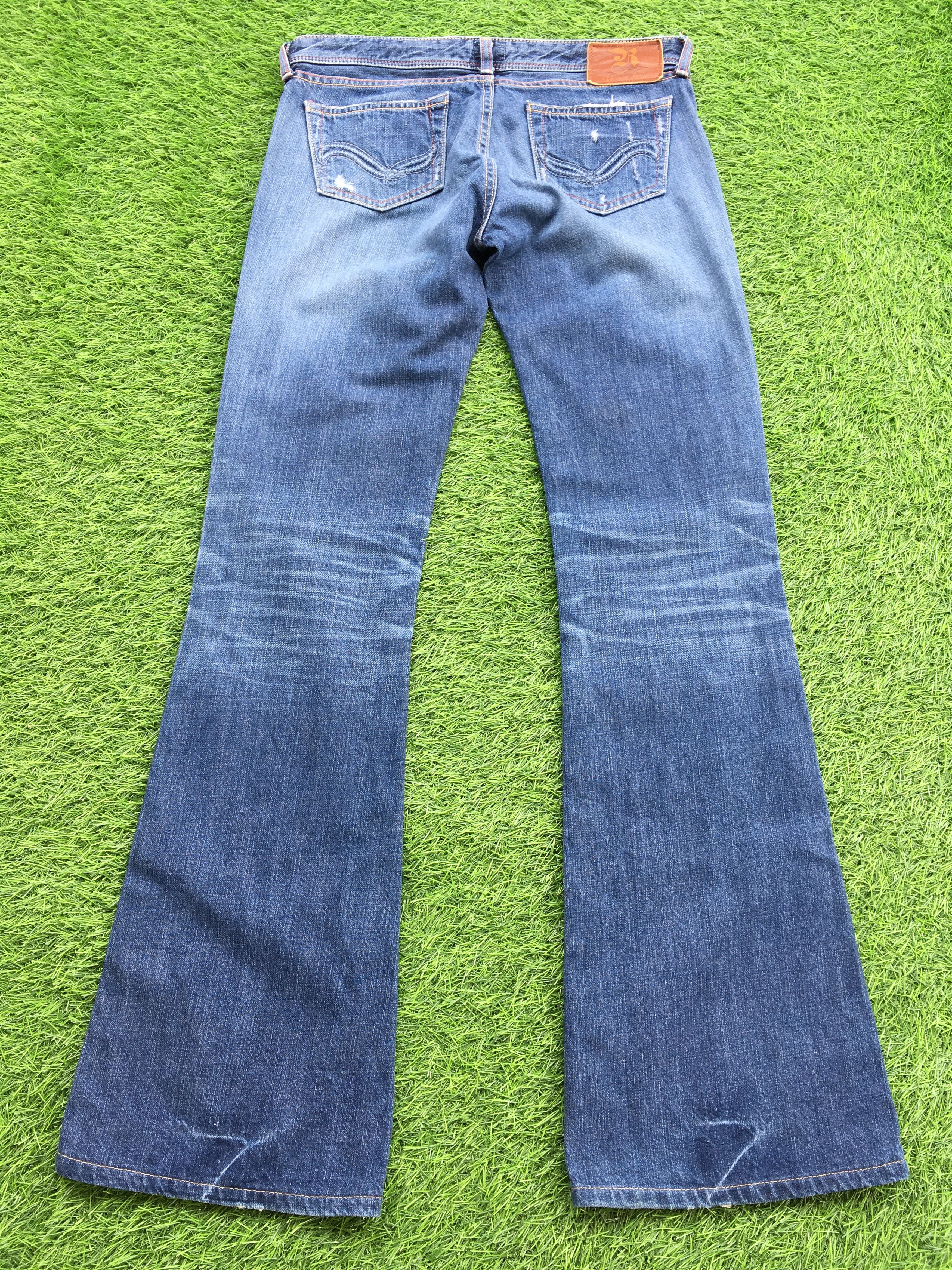 Japanese Brand Low Rise Distressed Bootcut Jeans D-1232 Size 28" / US 6 / IT 42 - 2 Thumbnail