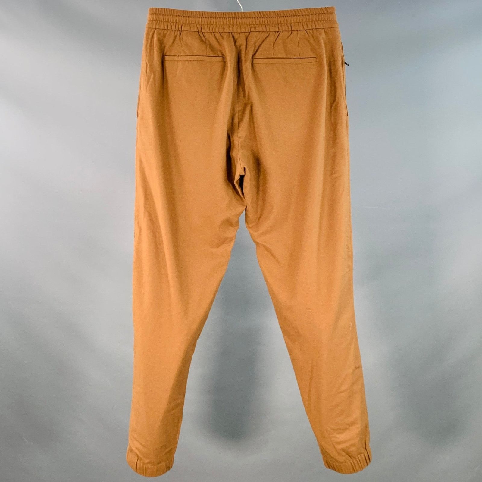 Ermenegildo Zegna Brown Tobacco Wool Cashmere Silk Tapered Drawstring Pants Size US 30 / EU 46 - 2 Thumbnail