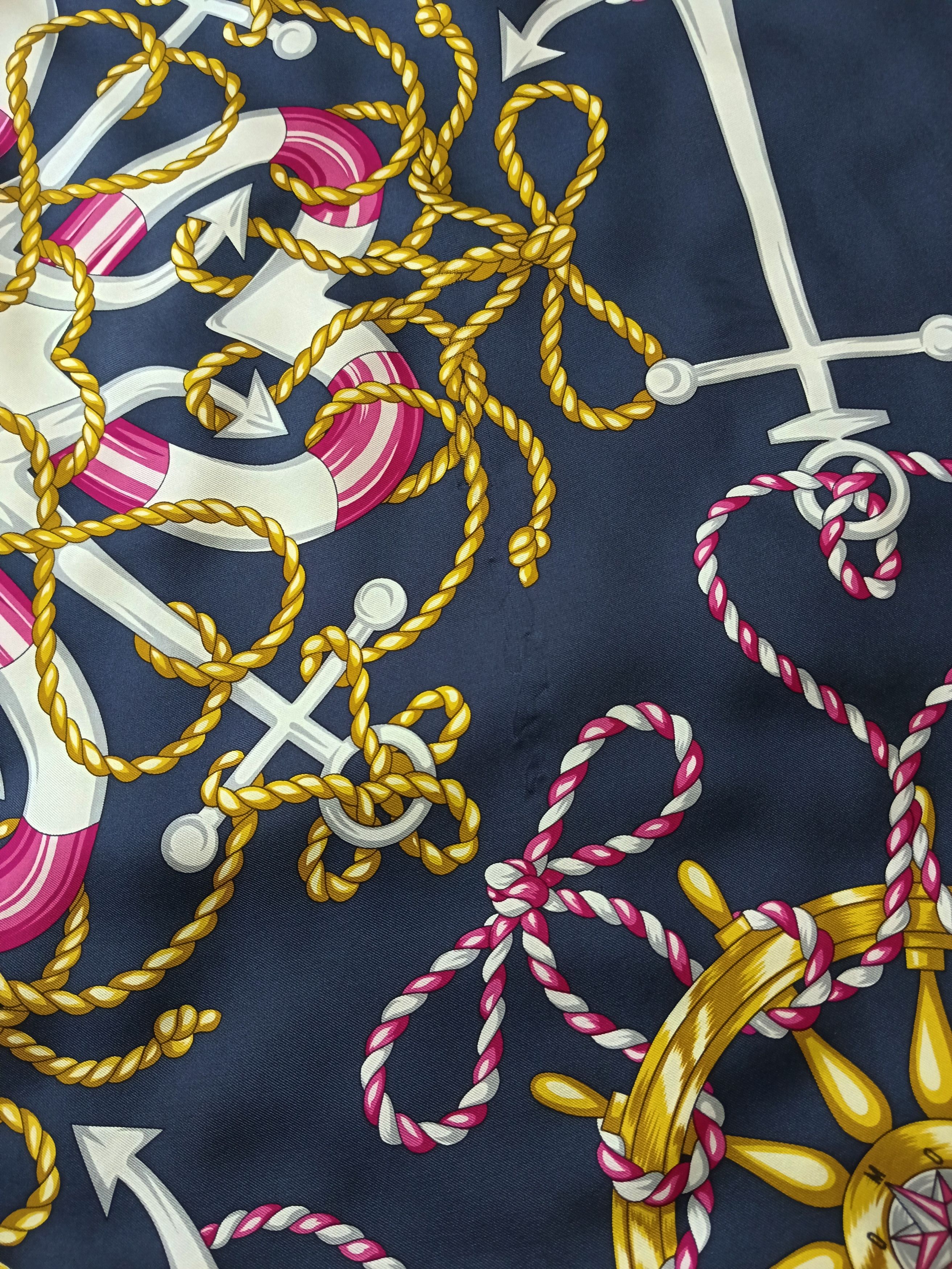 Moschino Vintage Nautical Print Silk Scarf Size ONE SIZE - 4 Thumbnail