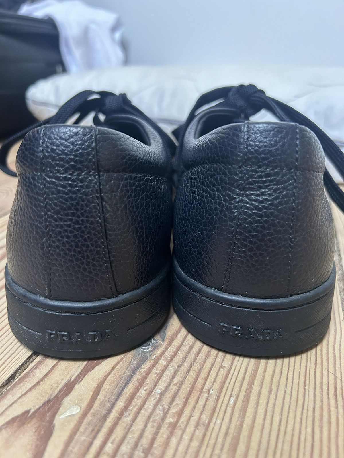 Prada Prada Leather Low-Top Navy Shoes EU45/US11.5/UK10.5 Size US 11.5 / EU 44-45 - 5 Thumbnail