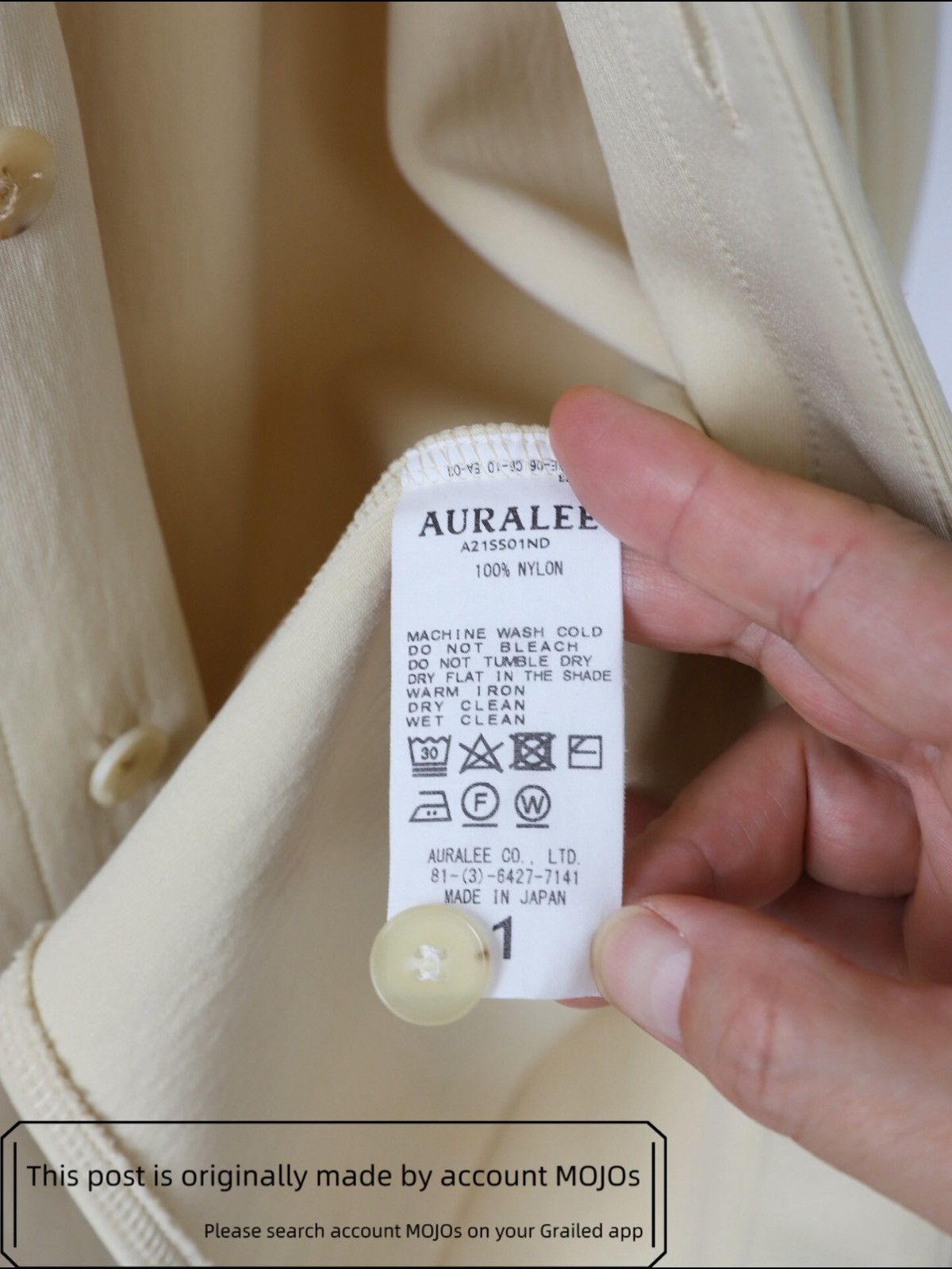 Auralee Sz 1 Auralee 21SS OS Shirt Jacket mojos955 Size US S / EU 44-46 / 1 - 6 Thumbnail