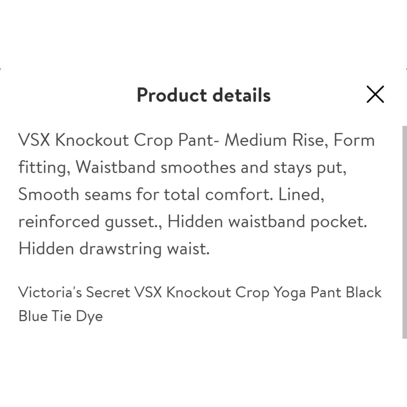 Victoria's Secret Victoria's Secret VSX Knockout Crop Yoga Pants sz S Size 27" / US 4 / IT 40 - 3 Thumbnail