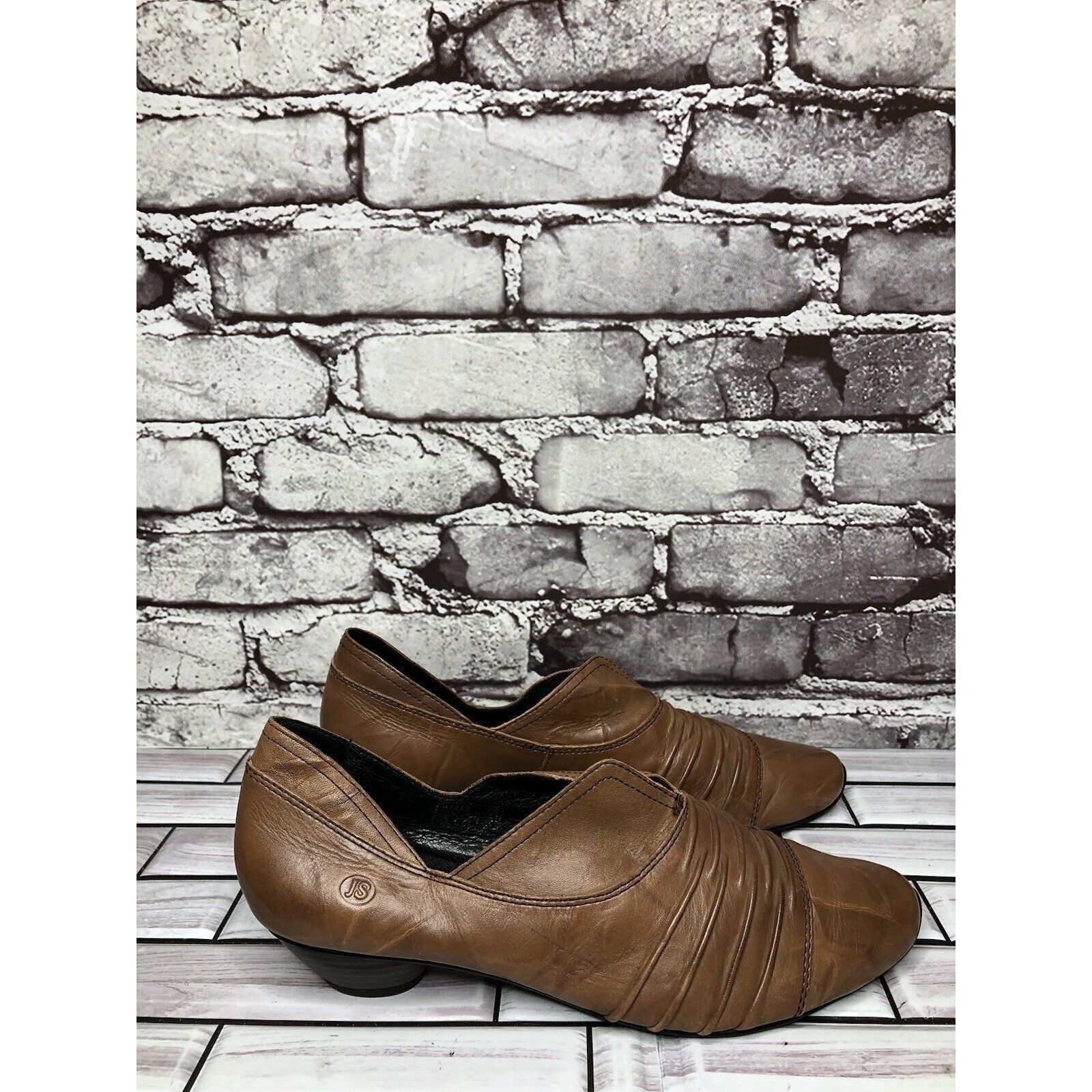 JOSEF SEIBAL Josef Seibel Brown Leather Slip On Heel Booties Shoes Women’ Size US 9 / IT 39 - 14 Thumbnail