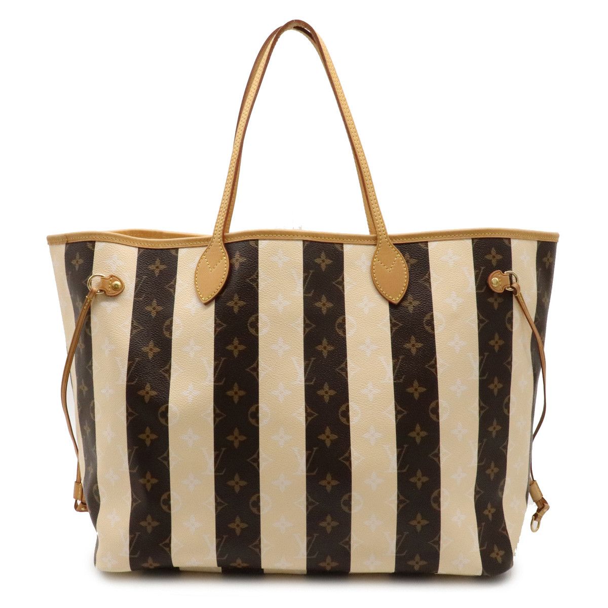 image of Louis Vuitton Monogram Rayule Neverfull Gm Tote Bag in Beige, Women's