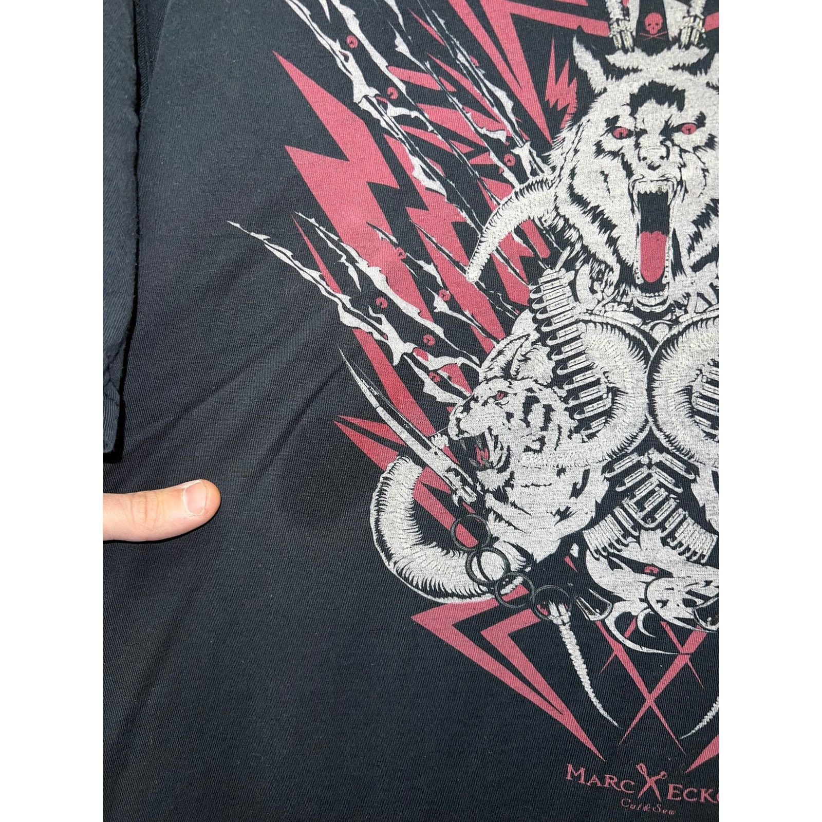 Marc Ecko Y2K Marc Ecko Shirt Cut & Sew Tiger Graphic Black Tee 2XL Size US XXL / EU 58 / 5 - 5 Thumbnail