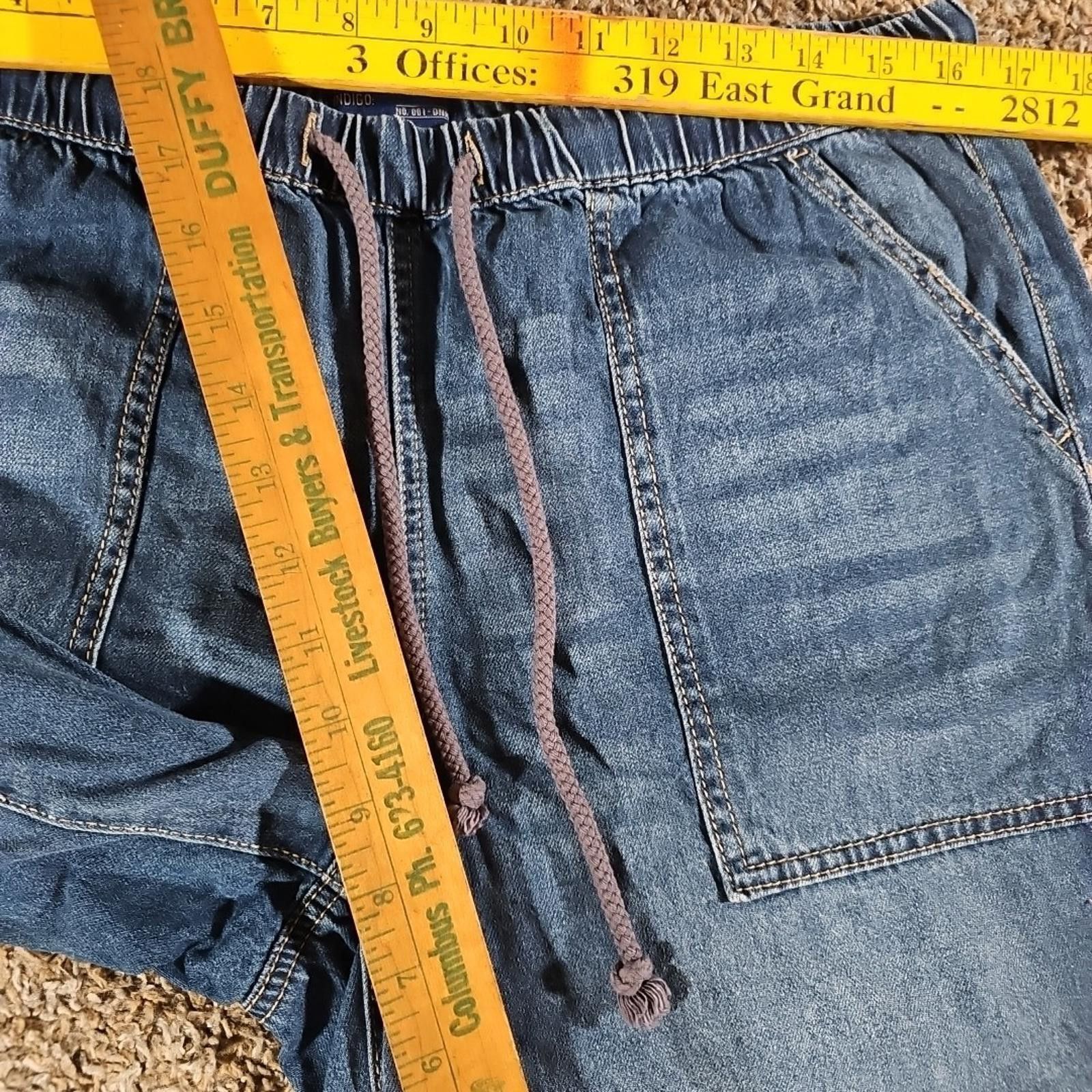 Other Project Indigo Sz L Denim Drawstring Shorts Size 36" / US 14 / IT 50 - 4 Thumbnail