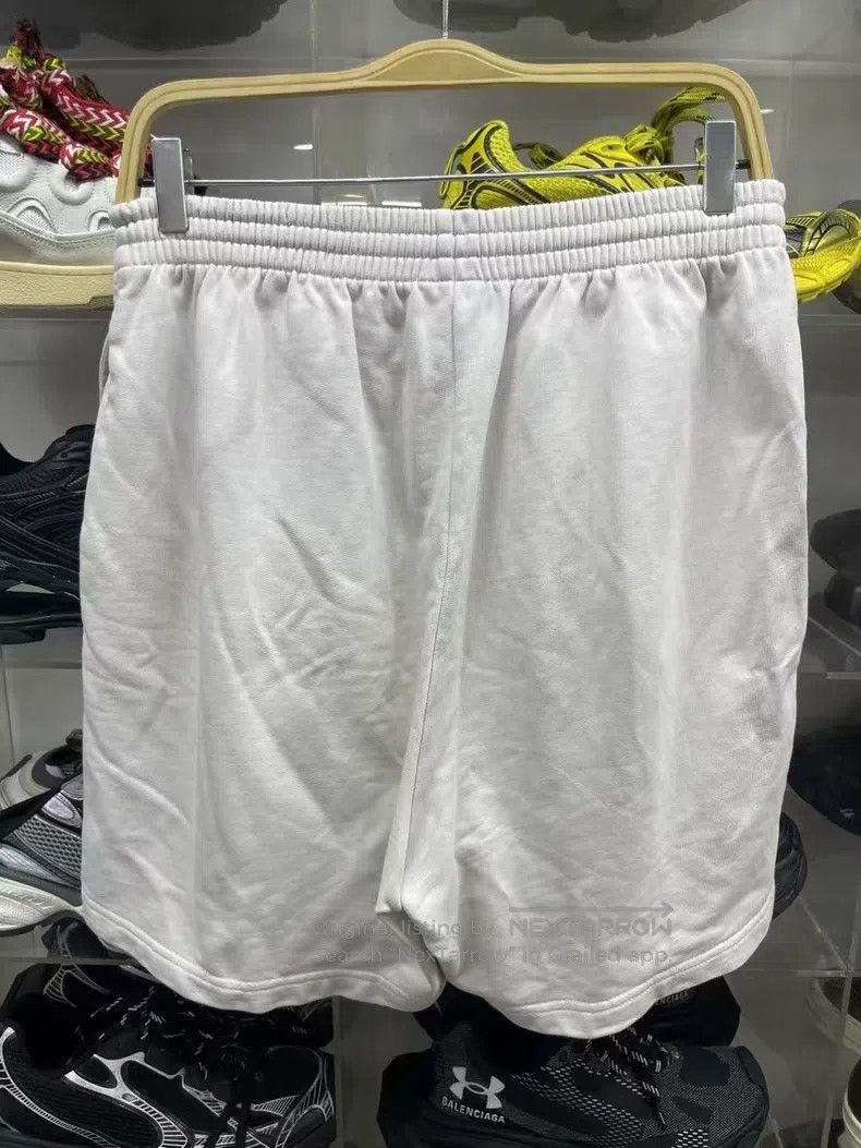 Balenciaga Balenciaga size S Embroidered Logo White Shorts Size US 27 - 3 Thumbnail