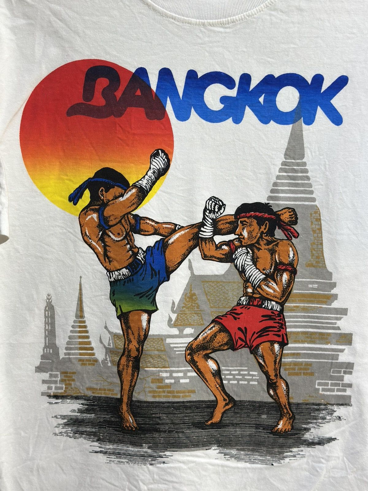 Vintage × WWF Vintage Charlie Bangkok Faded Tee Size US M / EU 48-50 / 2 - 2 Thumbnail