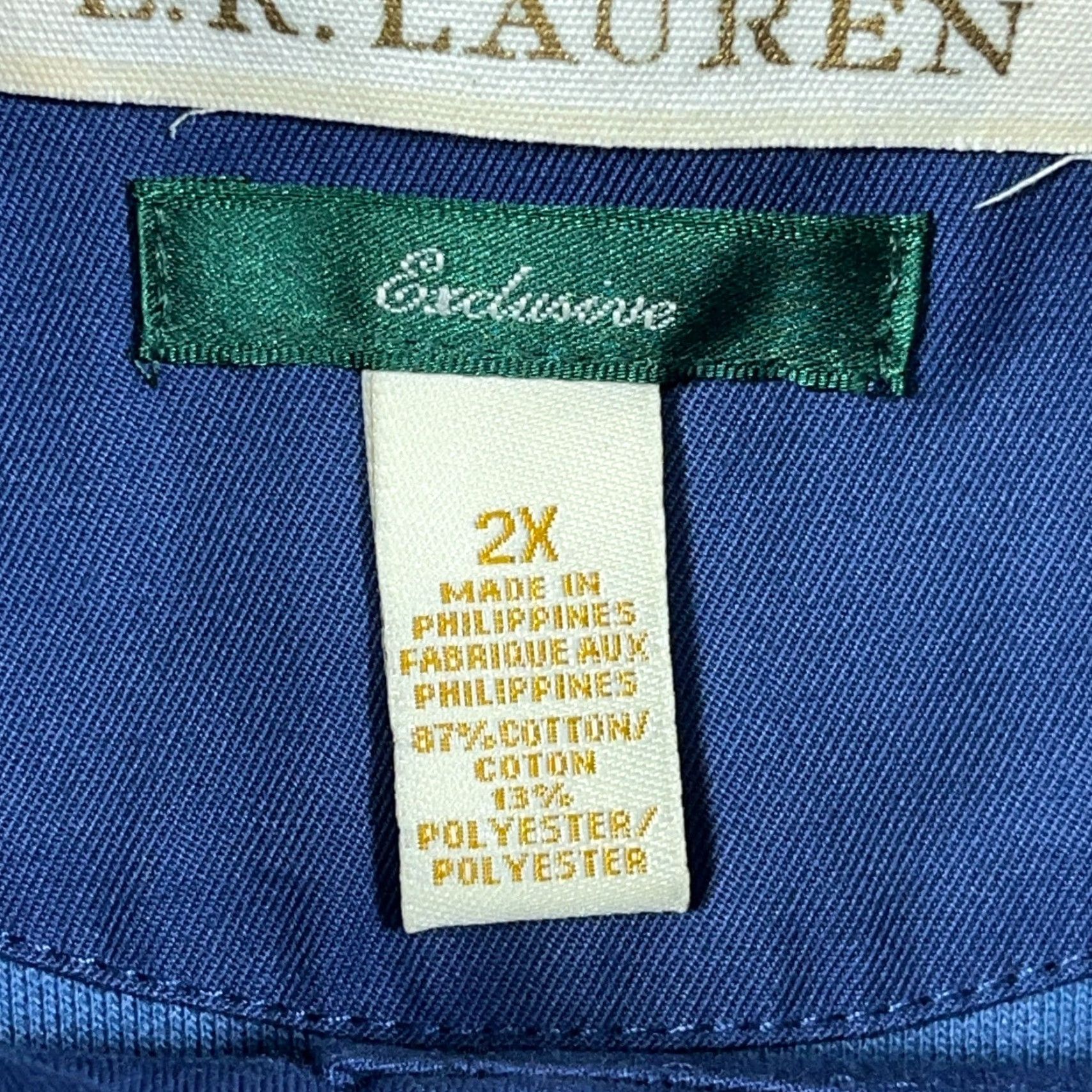 Ralph Lauren Lauren Ralph Lauren Jacket Women 2X Blue Full Zip Lightweight Mock Neck LRL Size XXL / US 16-18 / IT 52-54 - 2 Thumbnail