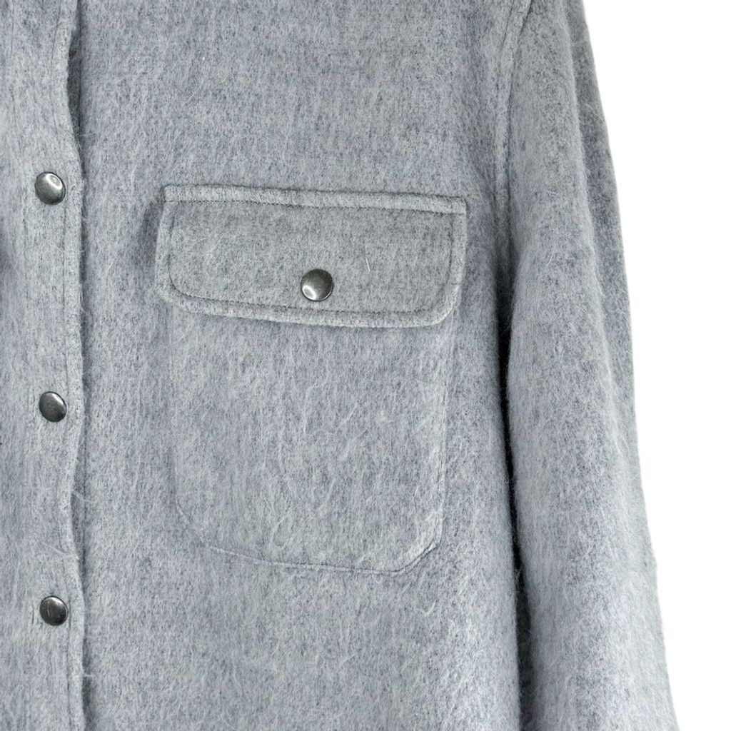 Urban Outfitters URBAN OUTFITTERS Women's Oversized Grey Fuzzy Shacket M Size M / US 6-8 / IT 42-44 - 4 Thumbnail