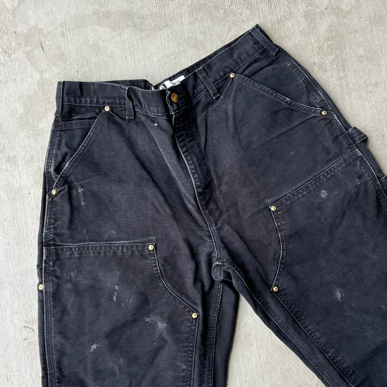 Carhartt × Vintage Carhartt black double knee work wear carpenter pants Size US 33 - 10 Thumbnail