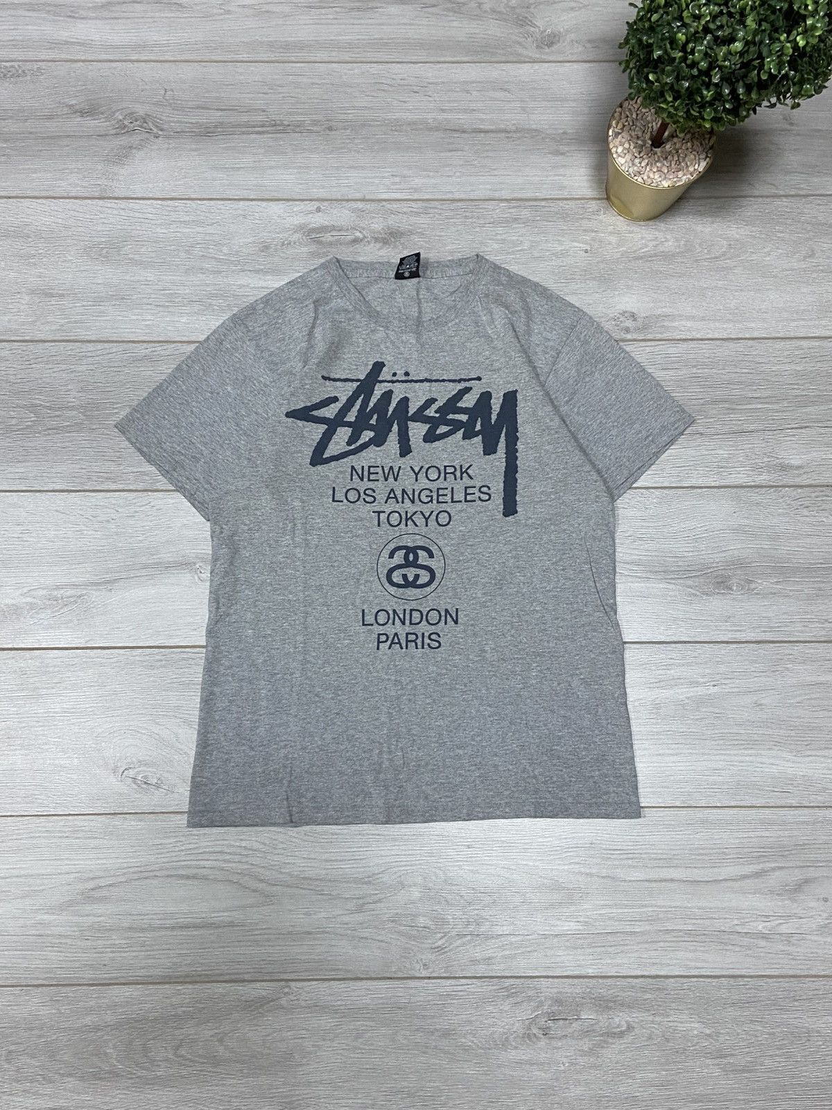 Stussy Stussy USA vintage 1990 t-shirt big logo Y2K Size US M / EU 48-50 / 2 - 1 Thumbnail