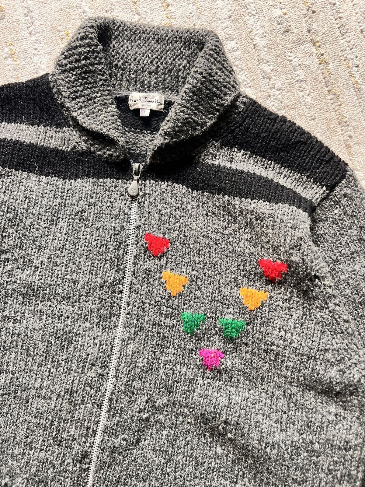 Paul Smith × Vintage Vtg Paul Smith Knitted Wool Sweater Size US L / EU 52-54 / 3 - 7 Thumbnail